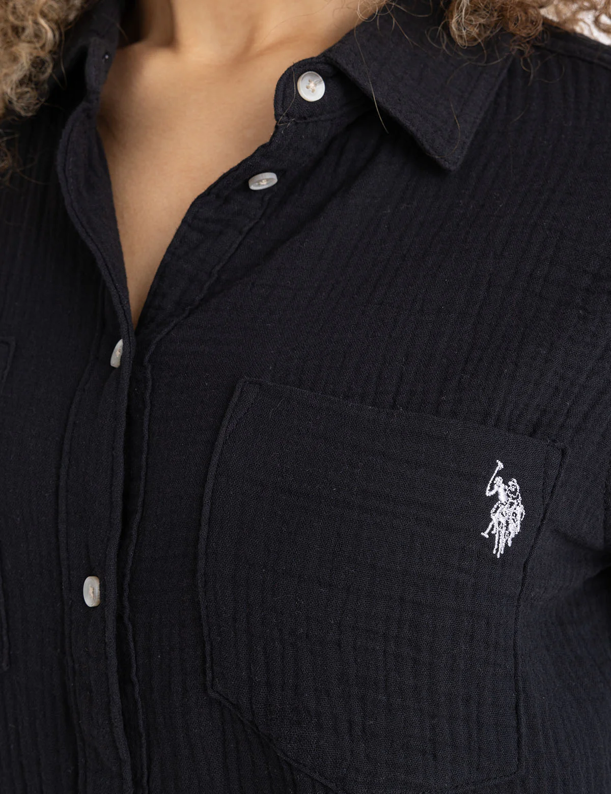 LONG SLEEVE CRINKLE GAUZE SHIRT - Image 7