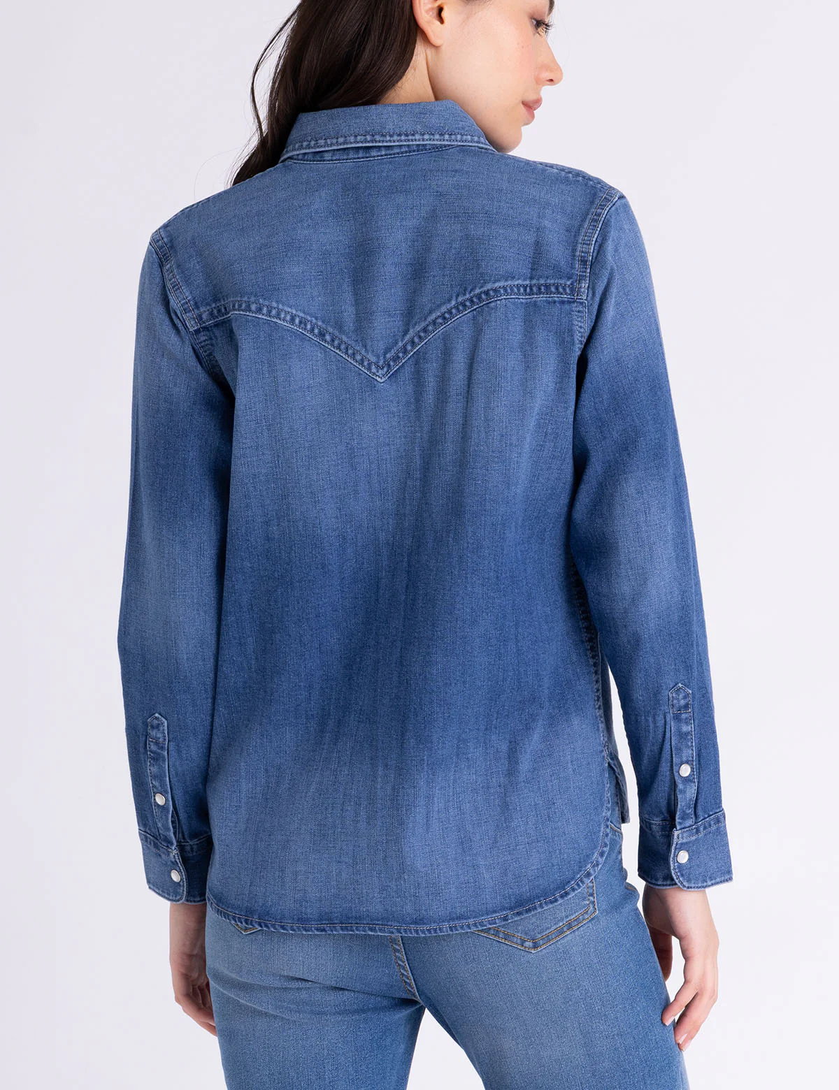 LONG SLEEVE DENIM WESTERN SHIRT - Image 4