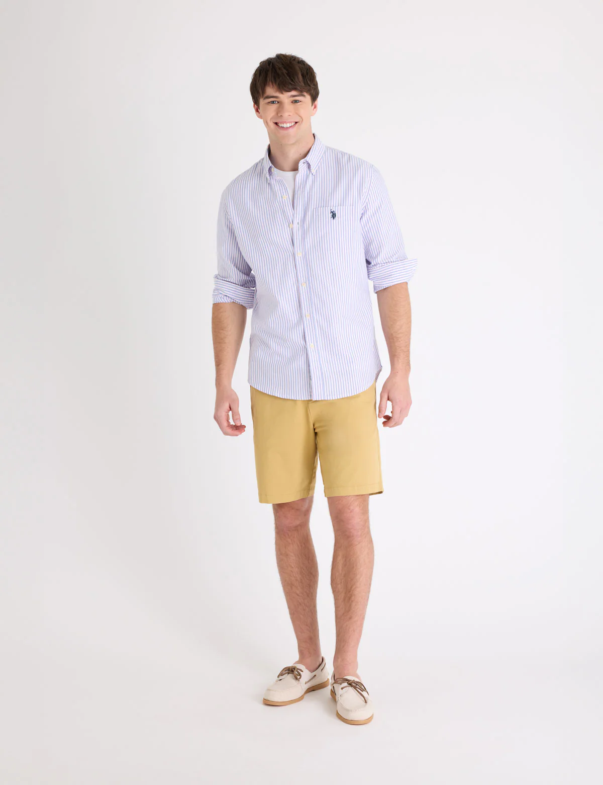 LONG SLEEVE DOUBLE STRIPE OXFORD SHIRT - Image 3