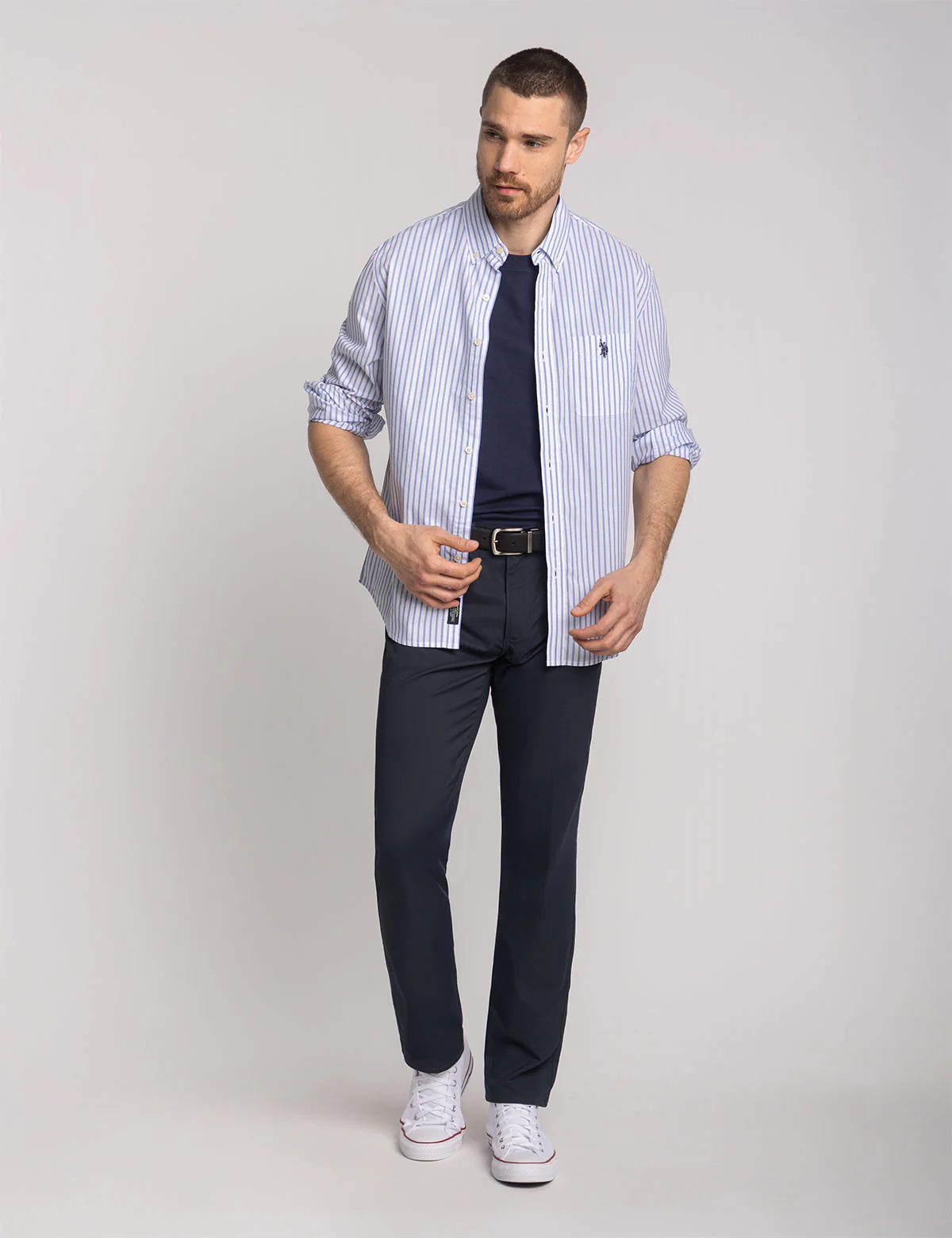LONG SLEEVE FINE MADRAS STRIPE WOVEN SHIRT - Image 2