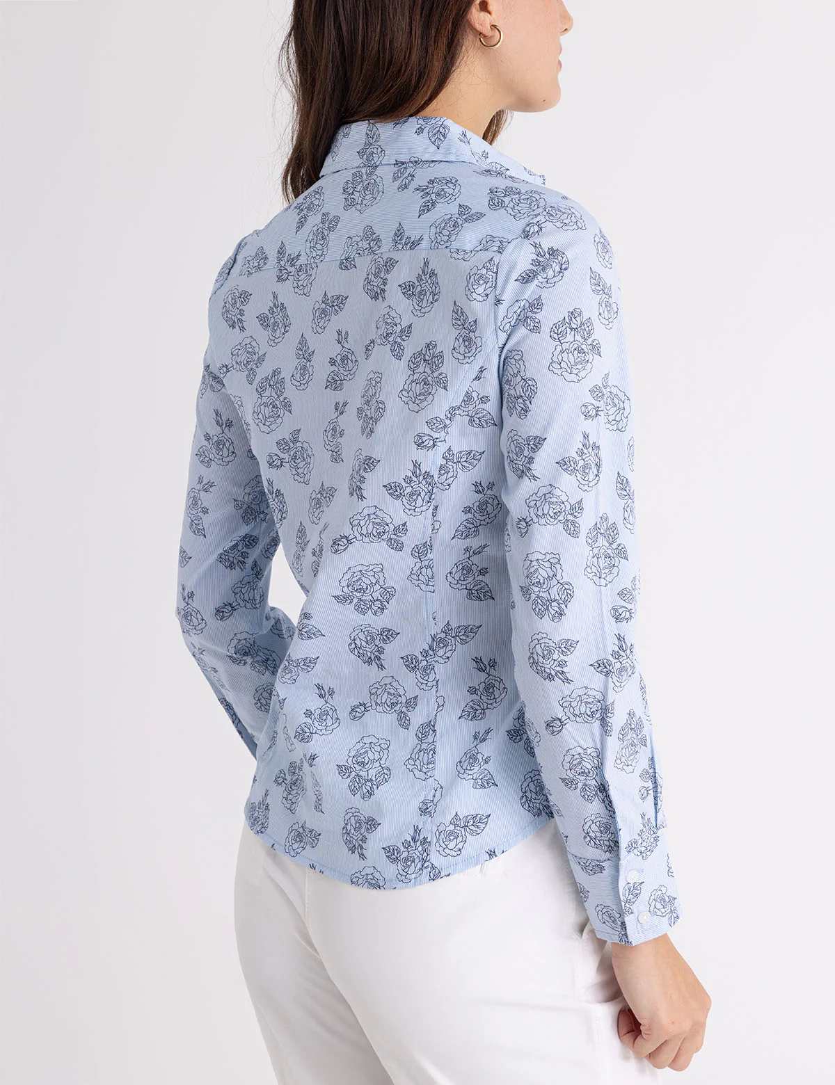 LONG SLEEVE FITTED PRINTED POPLIN SHIRT - Image 4