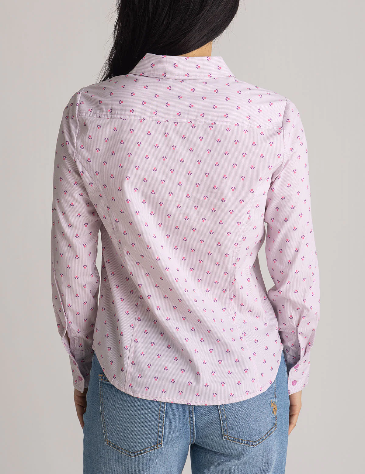 LONG SLEEVE FITTED PRINTED POPLIN SHIRT - Image 9