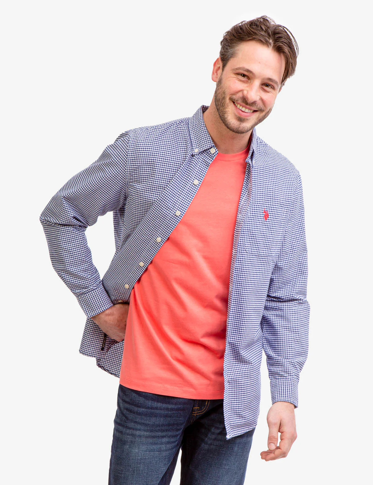 LONG SLEEVE GINGHAM OXFORD SHIRT - Image 2
