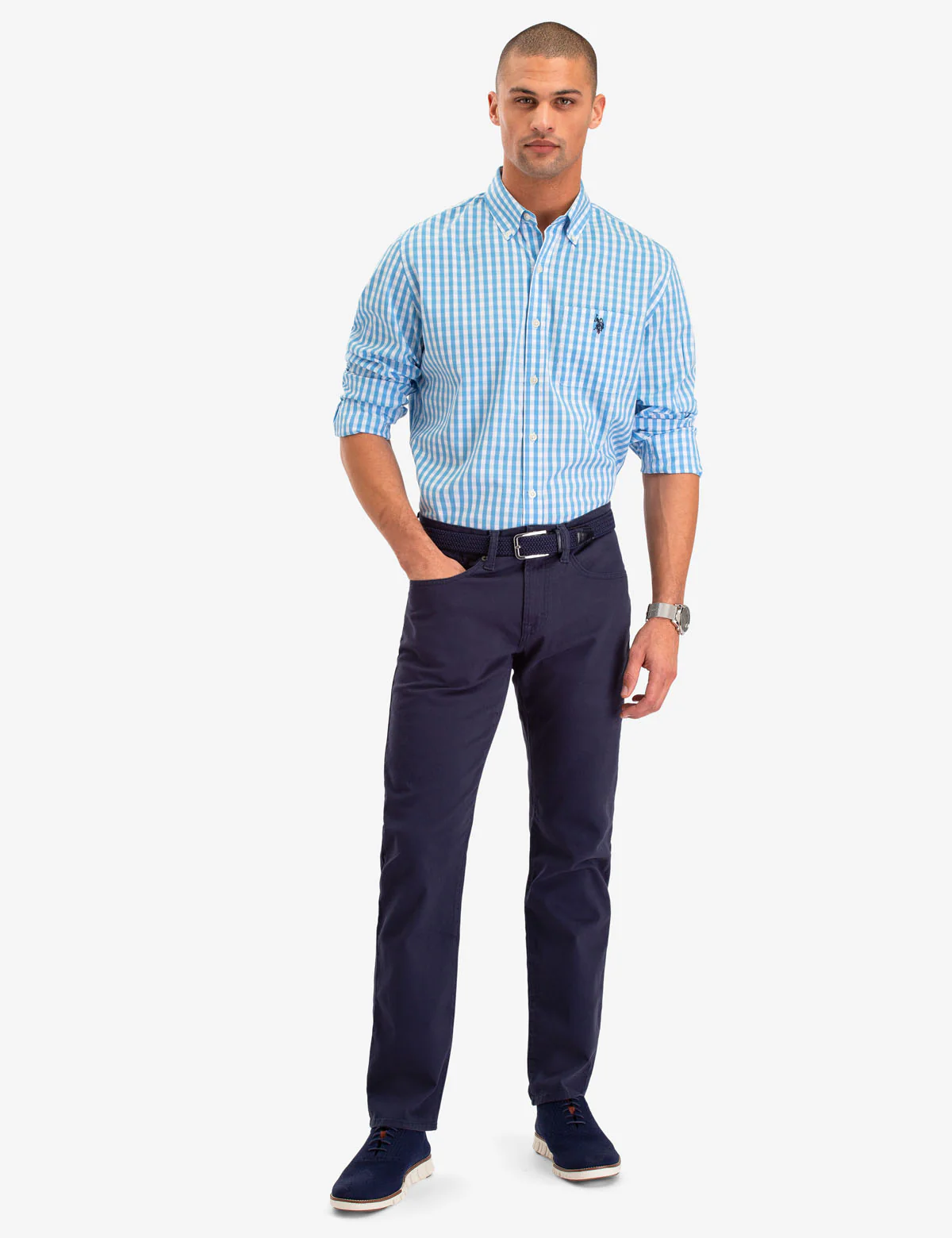 LONG SLEEVE GINGHAM PLAID SHIRT - Image 6