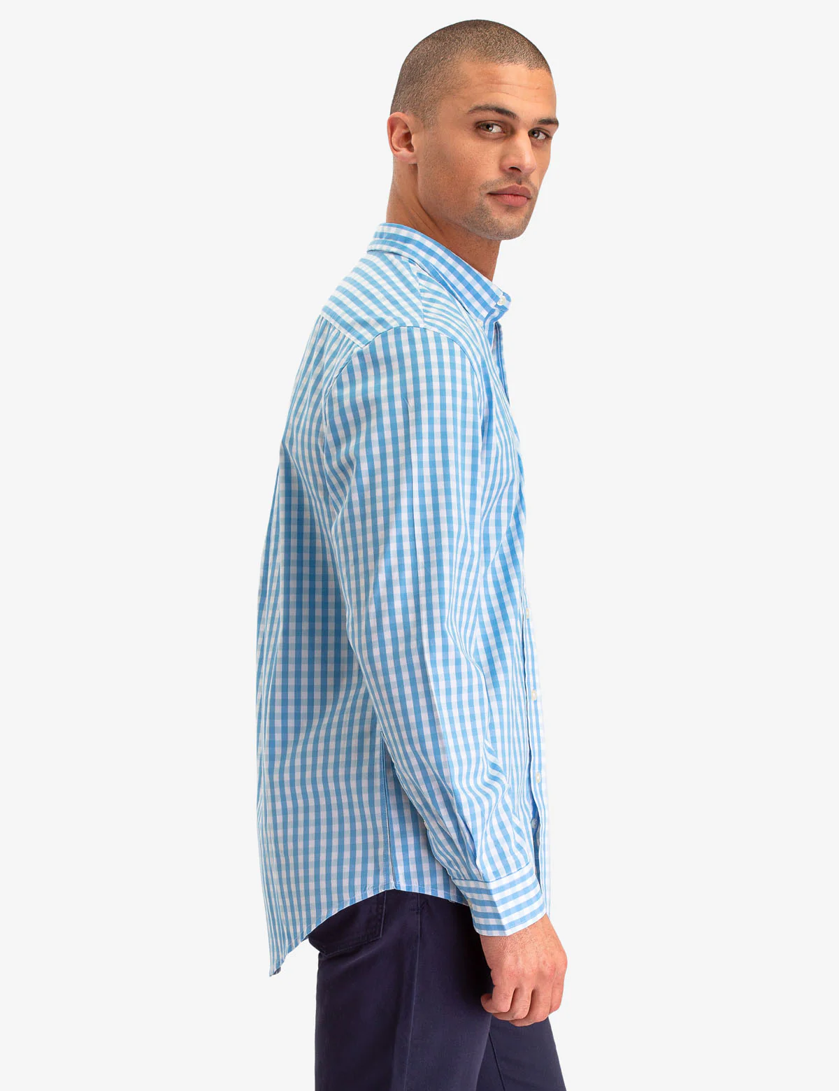 LONG SLEEVE GINGHAM PLAID SHIRT - Image 8