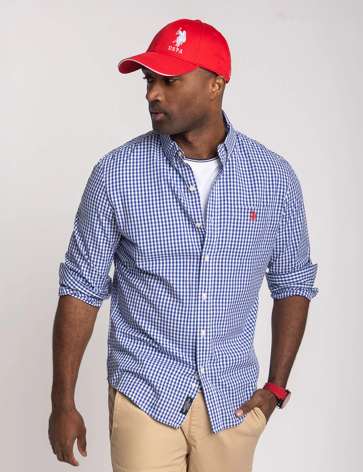 LONG SLEEVE GINGHAM YARN DYE POPLIN SHIRT