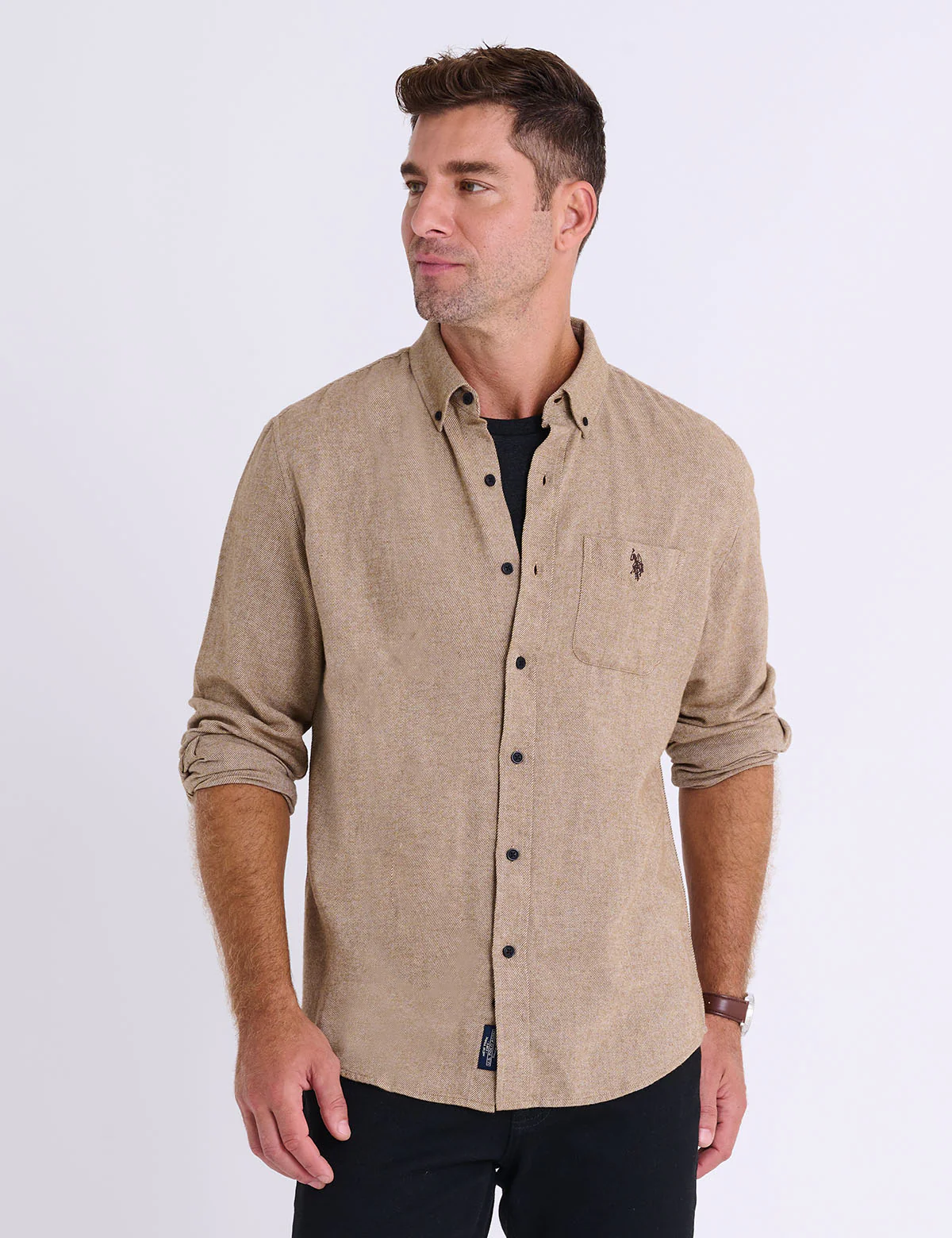 LONG SLEEVE HEAVY BRUSHED TWILL SHIRT - Image 5