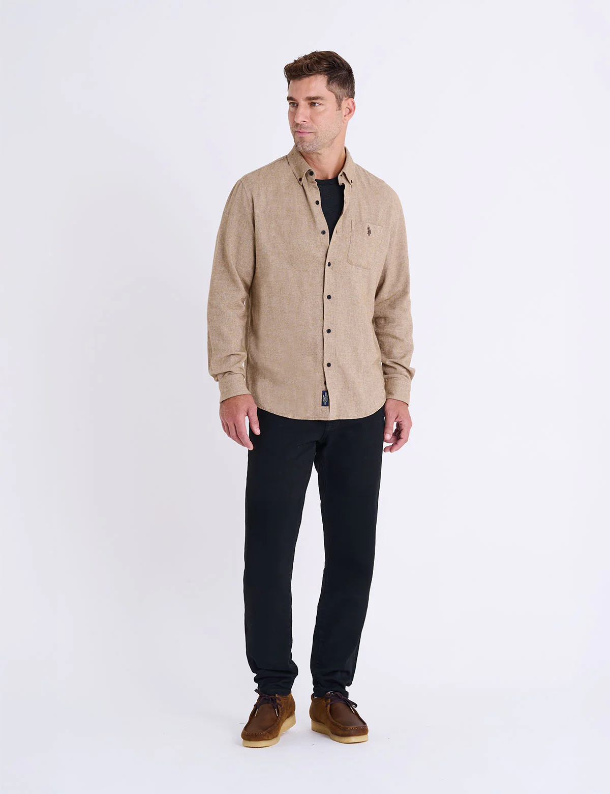 LONG SLEEVE HEAVY BRUSHED TWILL SHIRT - Image 7