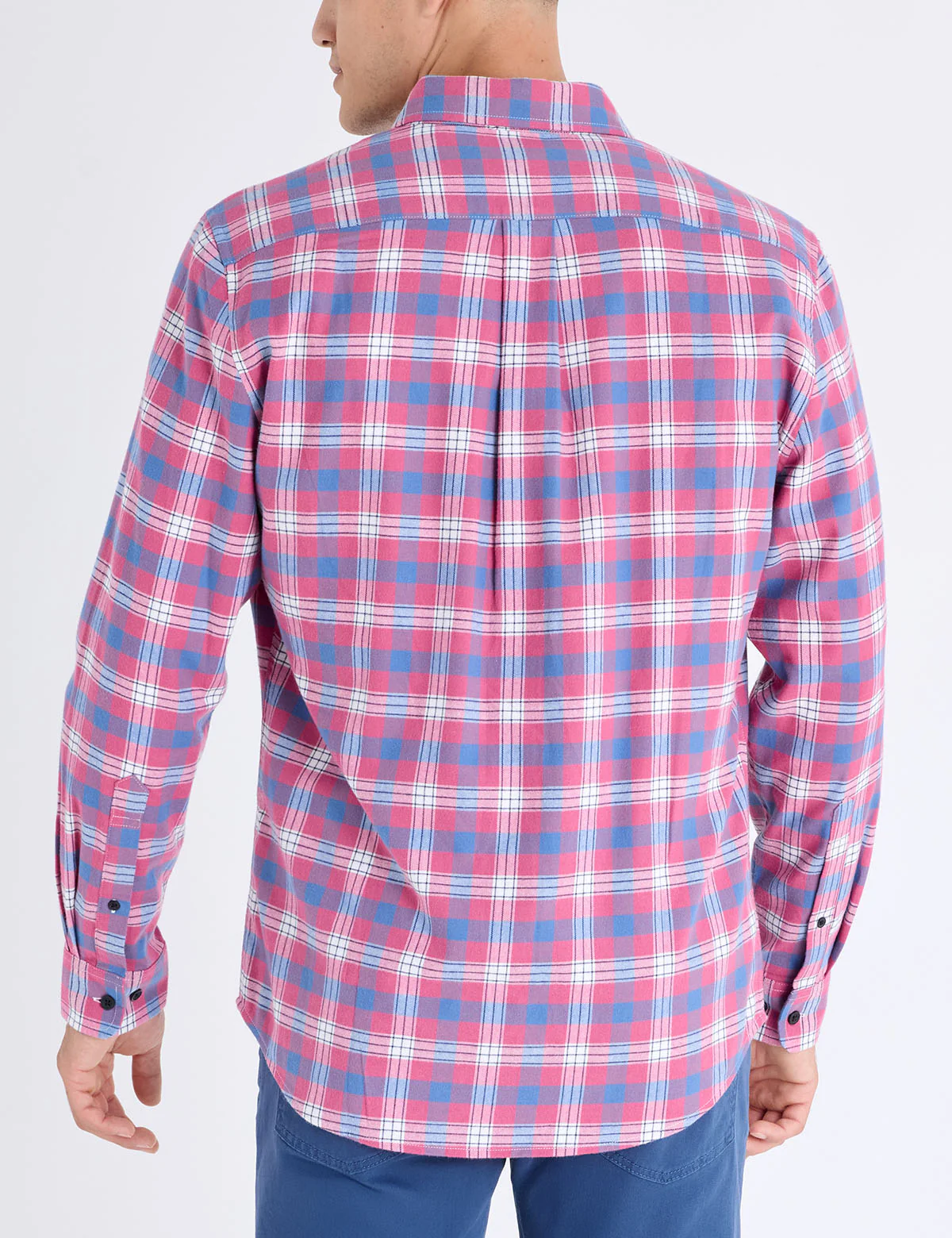 LONG SLEEVE LARGE PLAID PEACHED TWILL SHIRT - Image 3