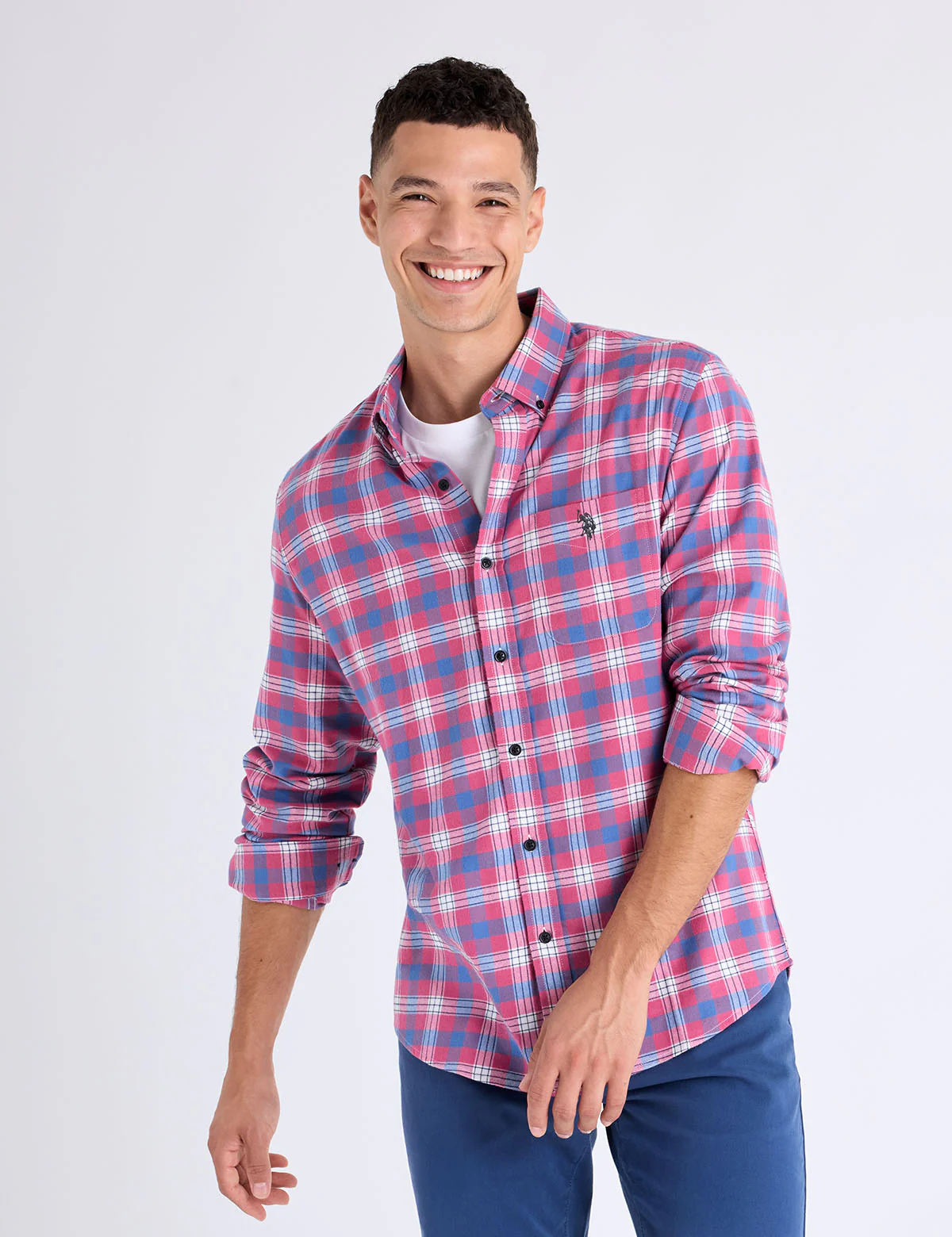 LONG SLEEVE LARGE PLAID PEACHED TWILL SHIRT - Image 4