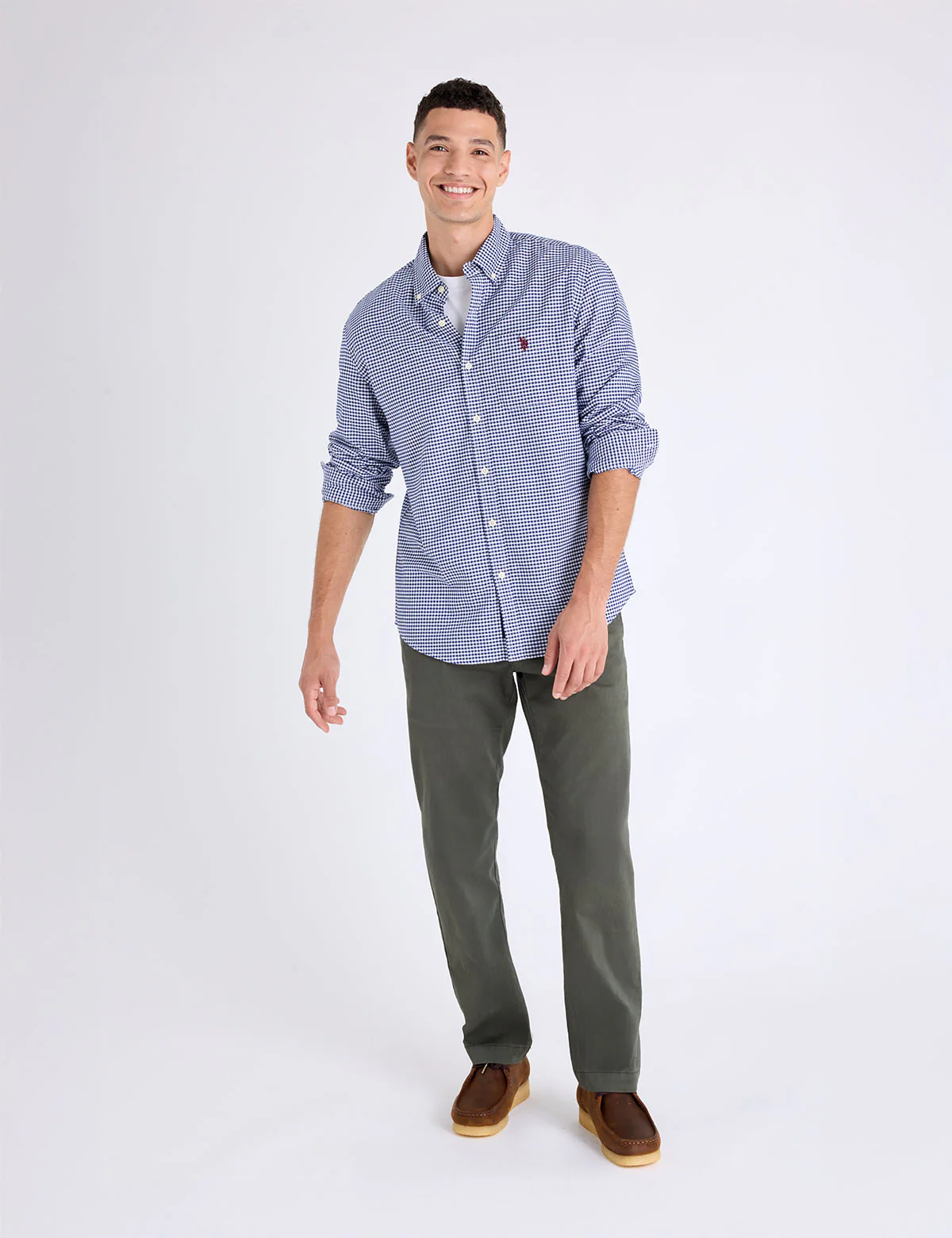 LONG SLEEVE LIGHT WEIGHT GINGHAM OXFORD SHIRT - Image 3