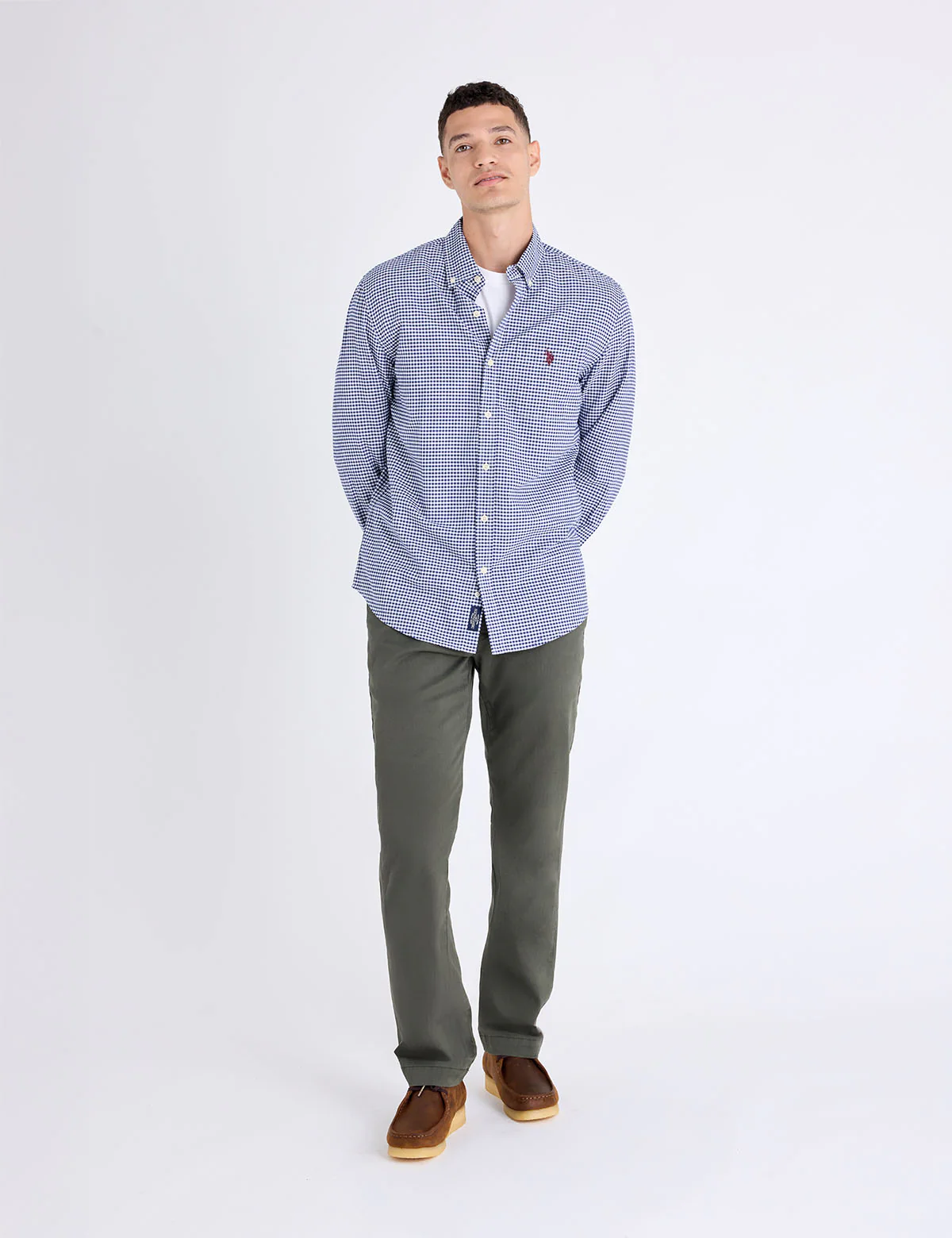 LONG SLEEVE LIGHT WEIGHT GINGHAM OXFORD SHIRT - Image 5