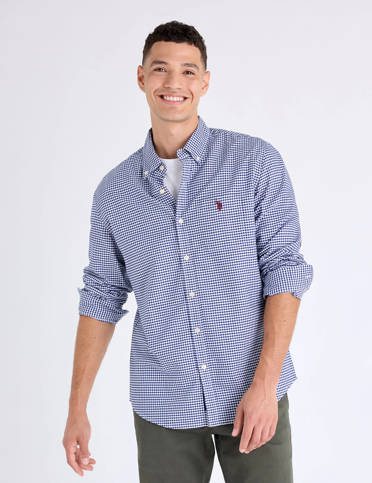 LONG SLEEVE LIGHT WEIGHT GINGHAM OXFORD SHIRT - Image 6