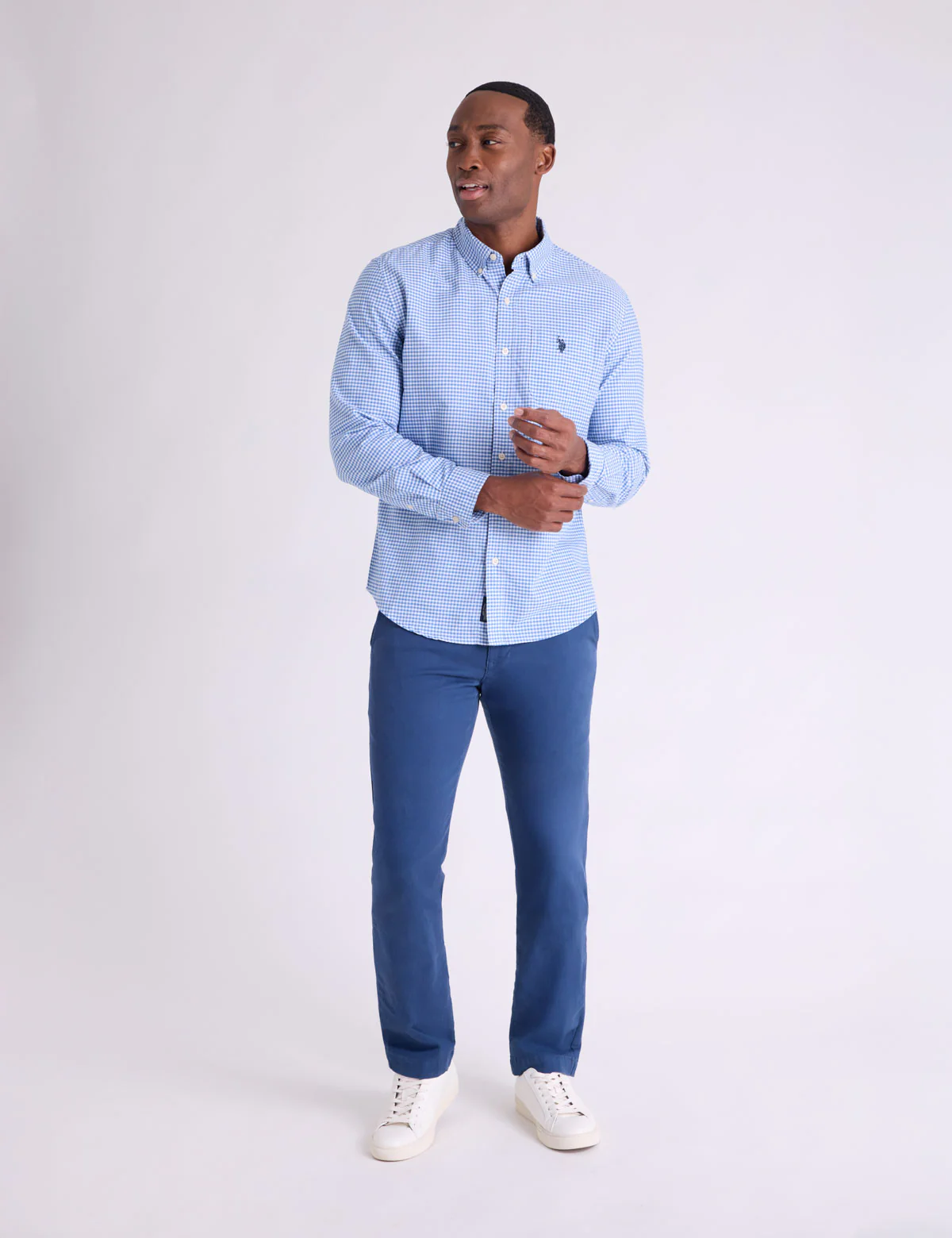 LONG SLEEVE LIGHT WEIGHT GINGHAM OXFORD SHIRT - Image 8