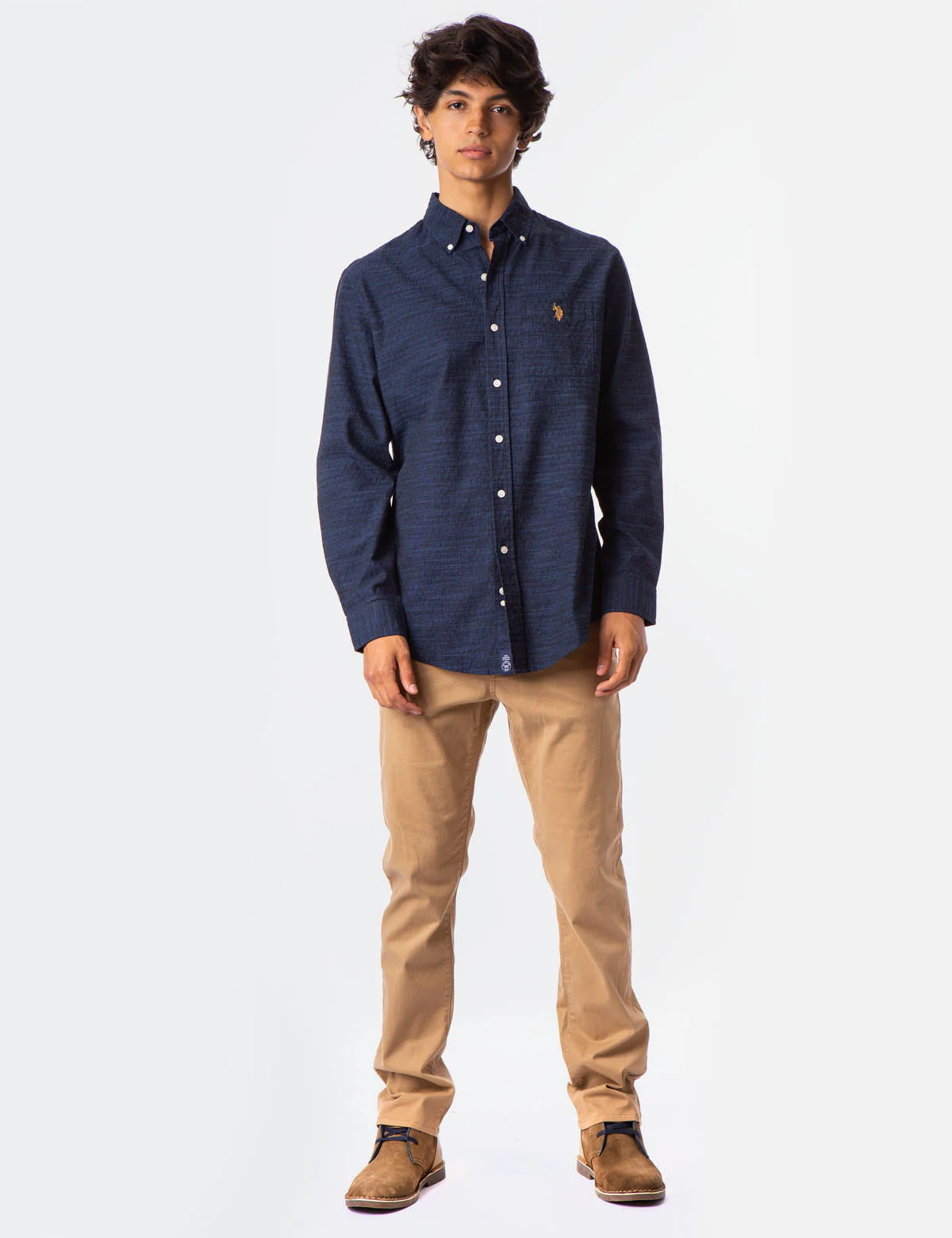 LONG SLEEVE TEXTURED PATTERNED SHIRT - Image 2