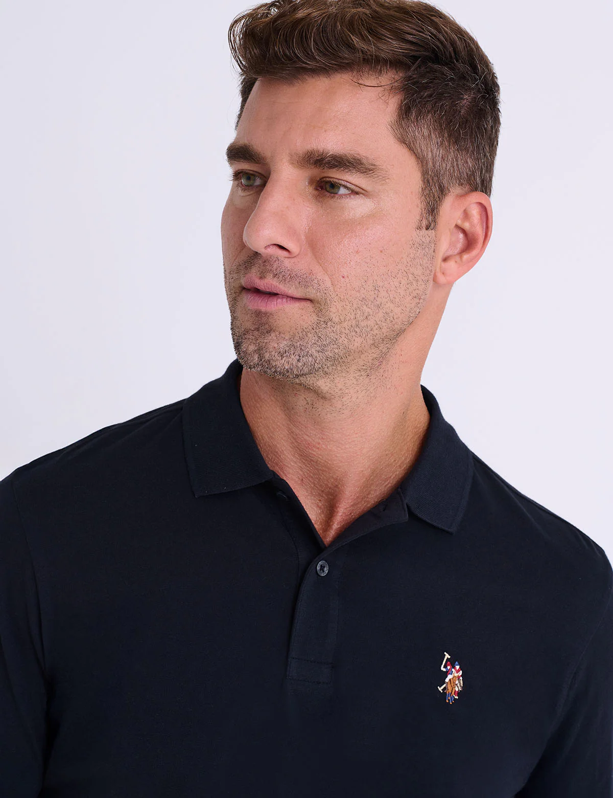LONG SLEEVE PEACHED JERSEY POLO SHIRT - Image 11