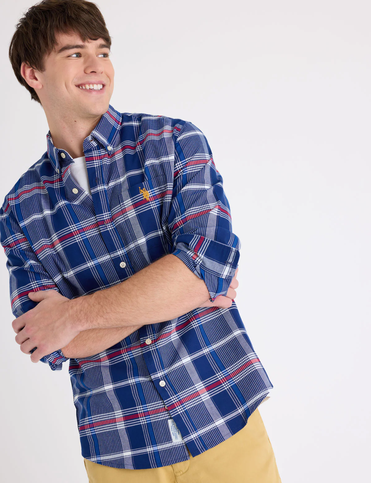 LONG SLEEVE PLAID OXFORD SHIRT - Image 2