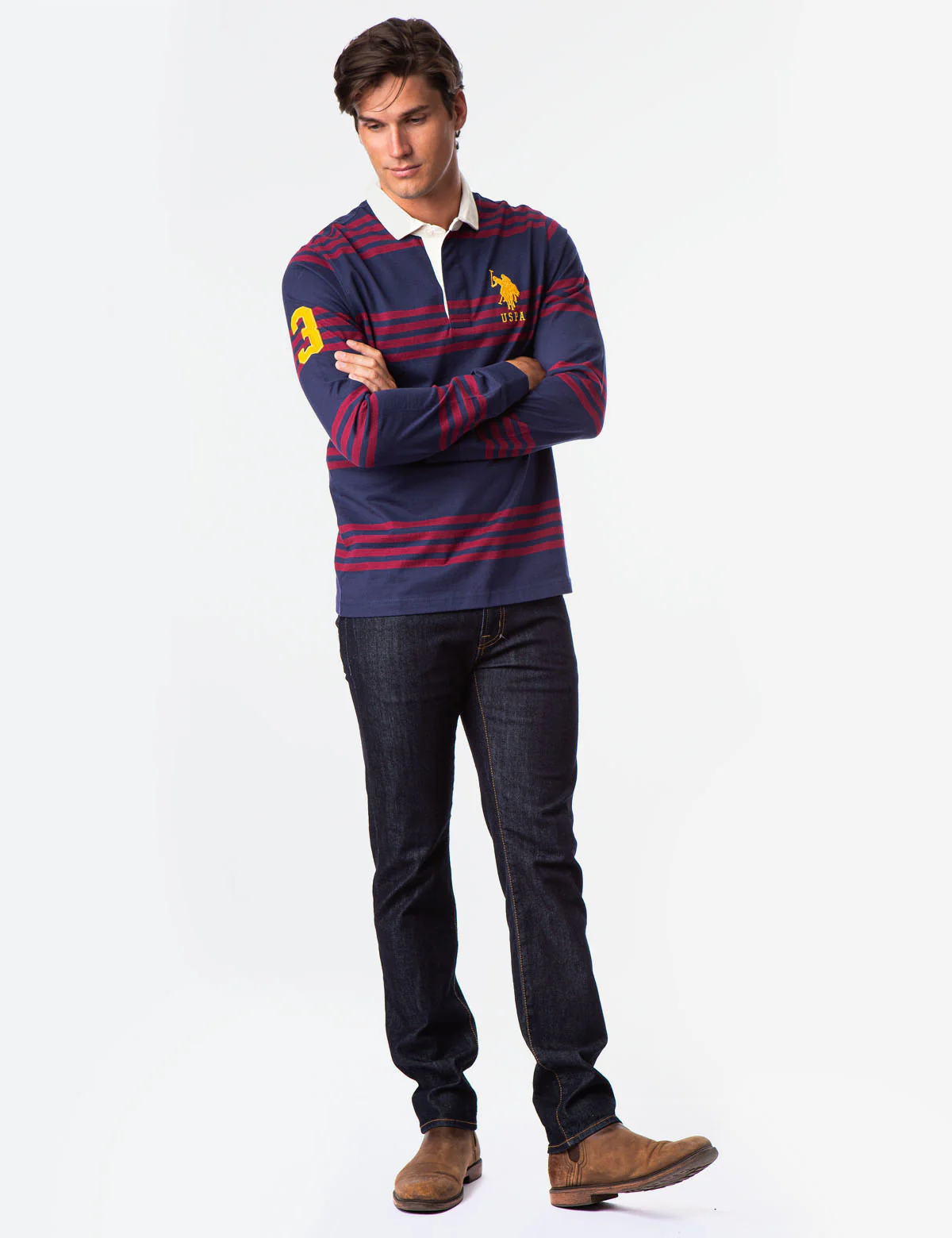 LONG SLEEVE RUGBY POLO SHIRT