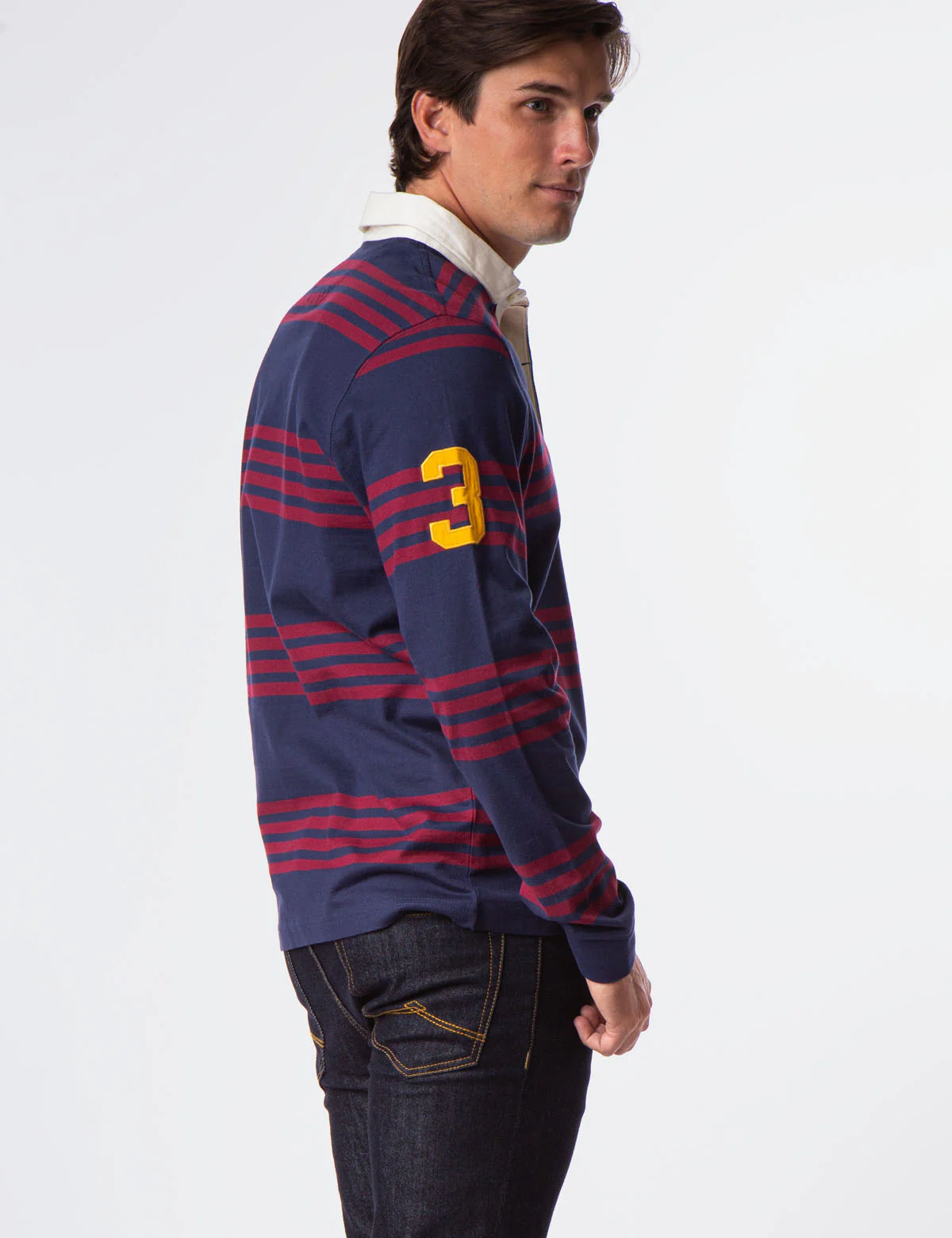 LONG SLEEVE RUGBY POLO SHIRT - Image 3