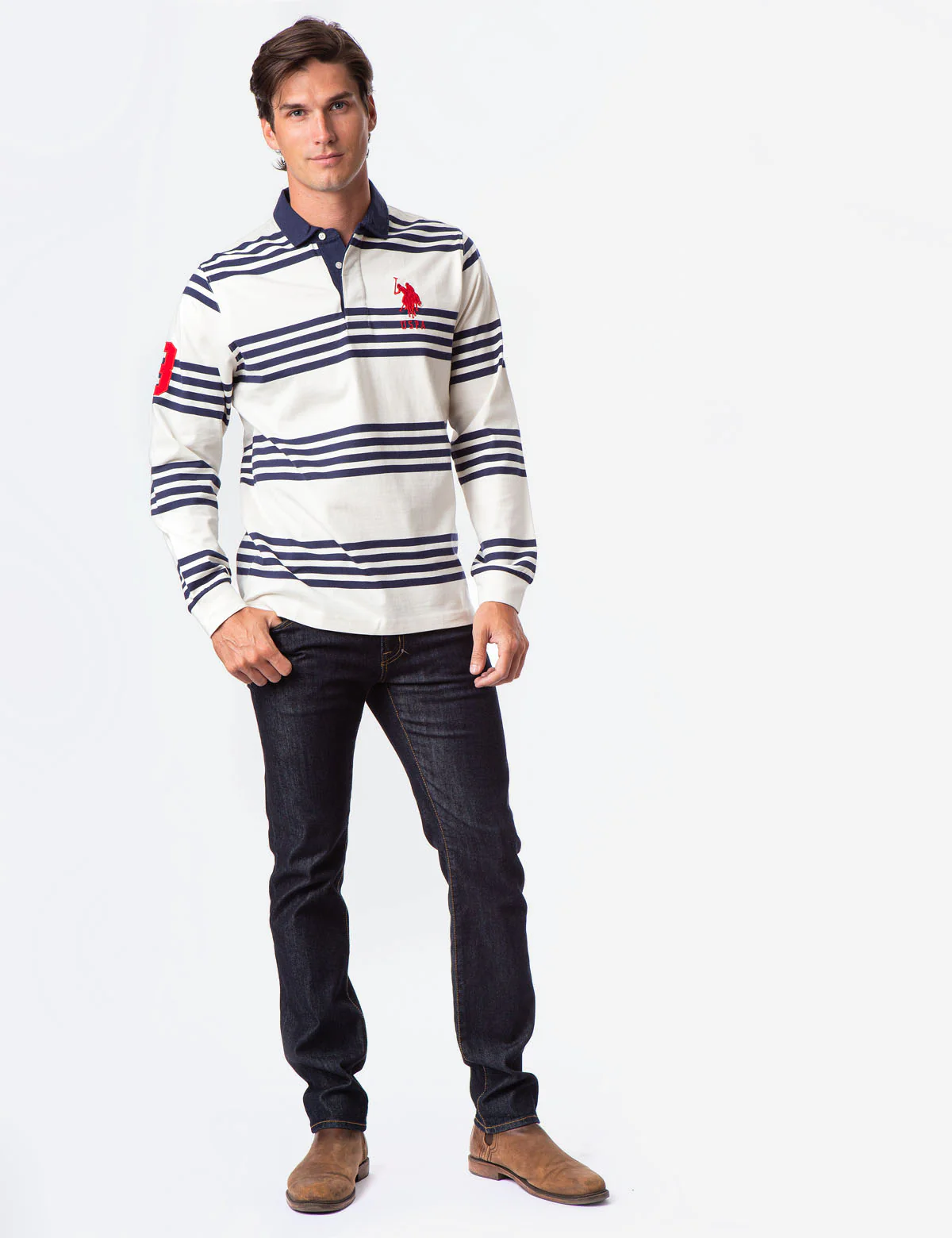 LONG SLEEVE RUGBY POLO SHIRT - Image 6