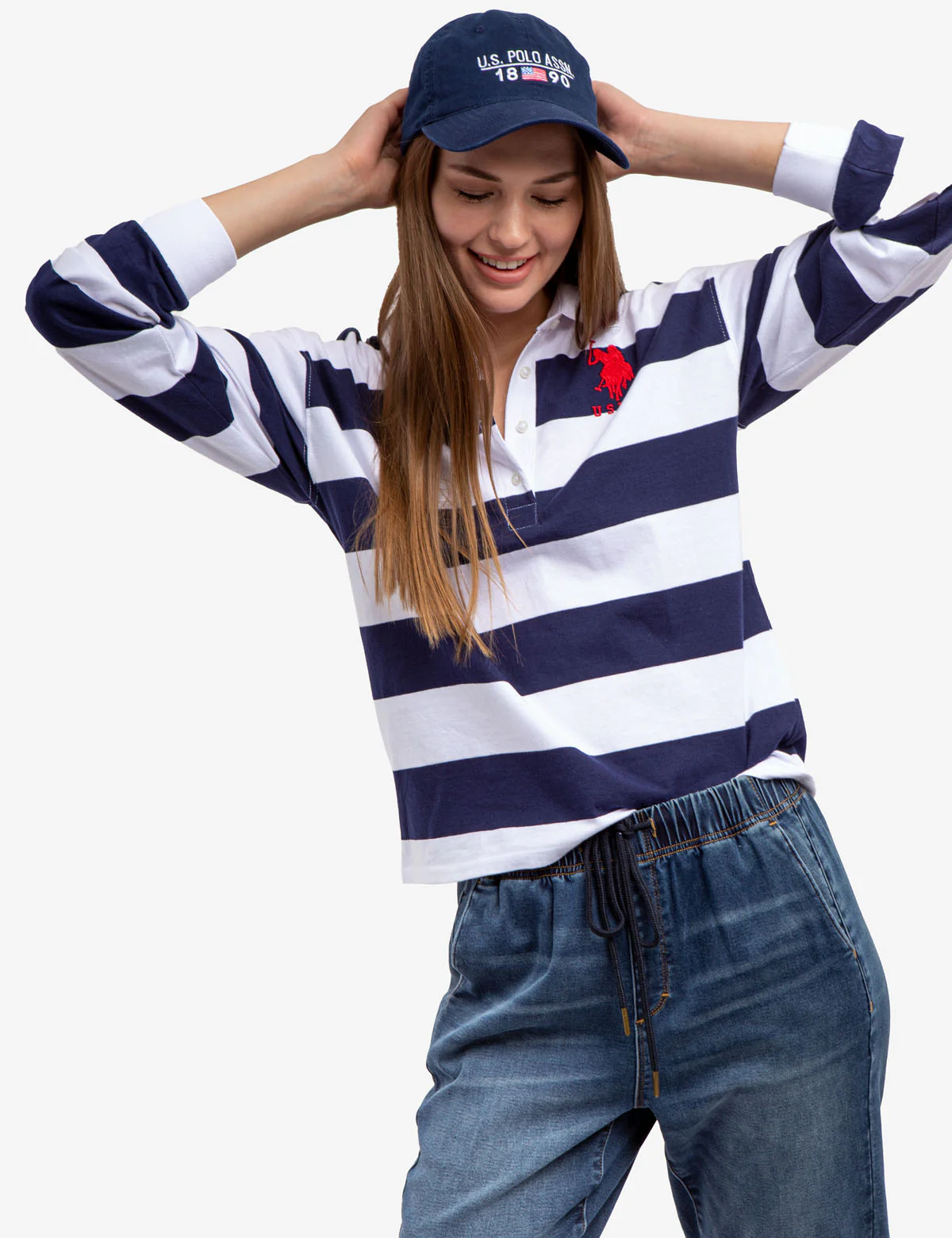 LONG SLEEVE RUGBY STRIPE POLO SHIRT - Image 7