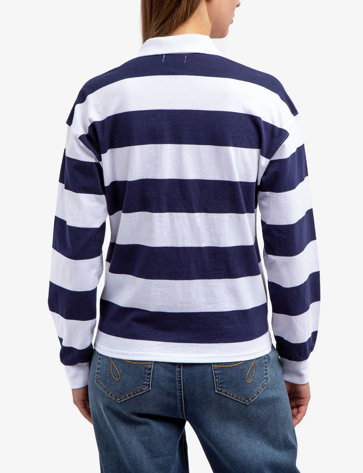 LONG SLEEVE RUGBY STRIPE POLO SHIRT - Image 9