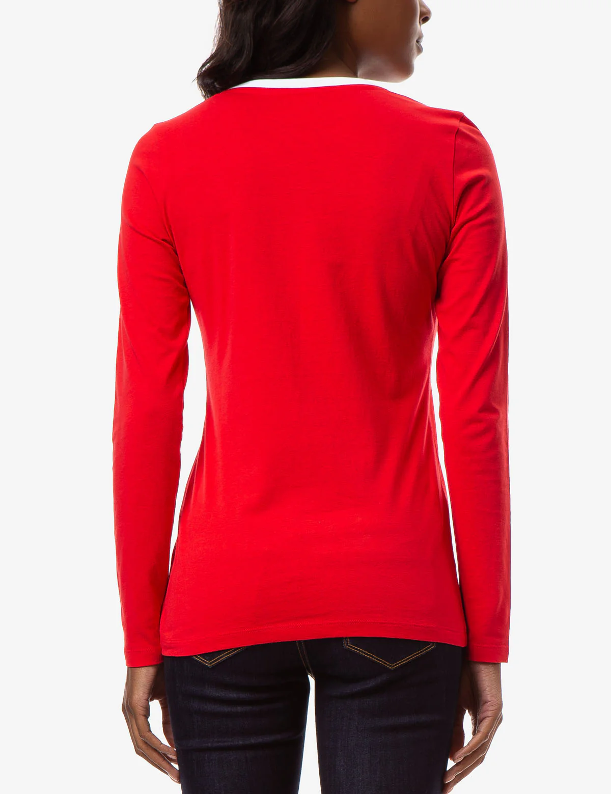 LONG SLEEVE SCOOP NECK FLAG HENLEY - Image 3