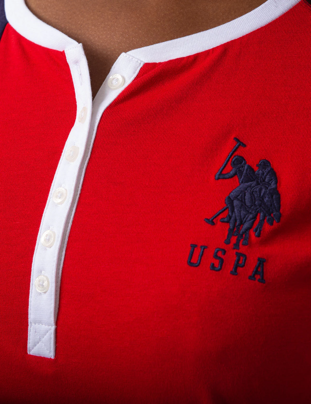 LONG SLEEVE SCOOP NECK FLAG HENLEY - Image 4