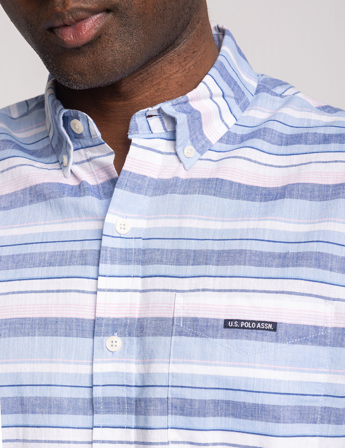 LONG SLEEVE SLUB POPLIN WITH DOBBY SHIRT - Image 3