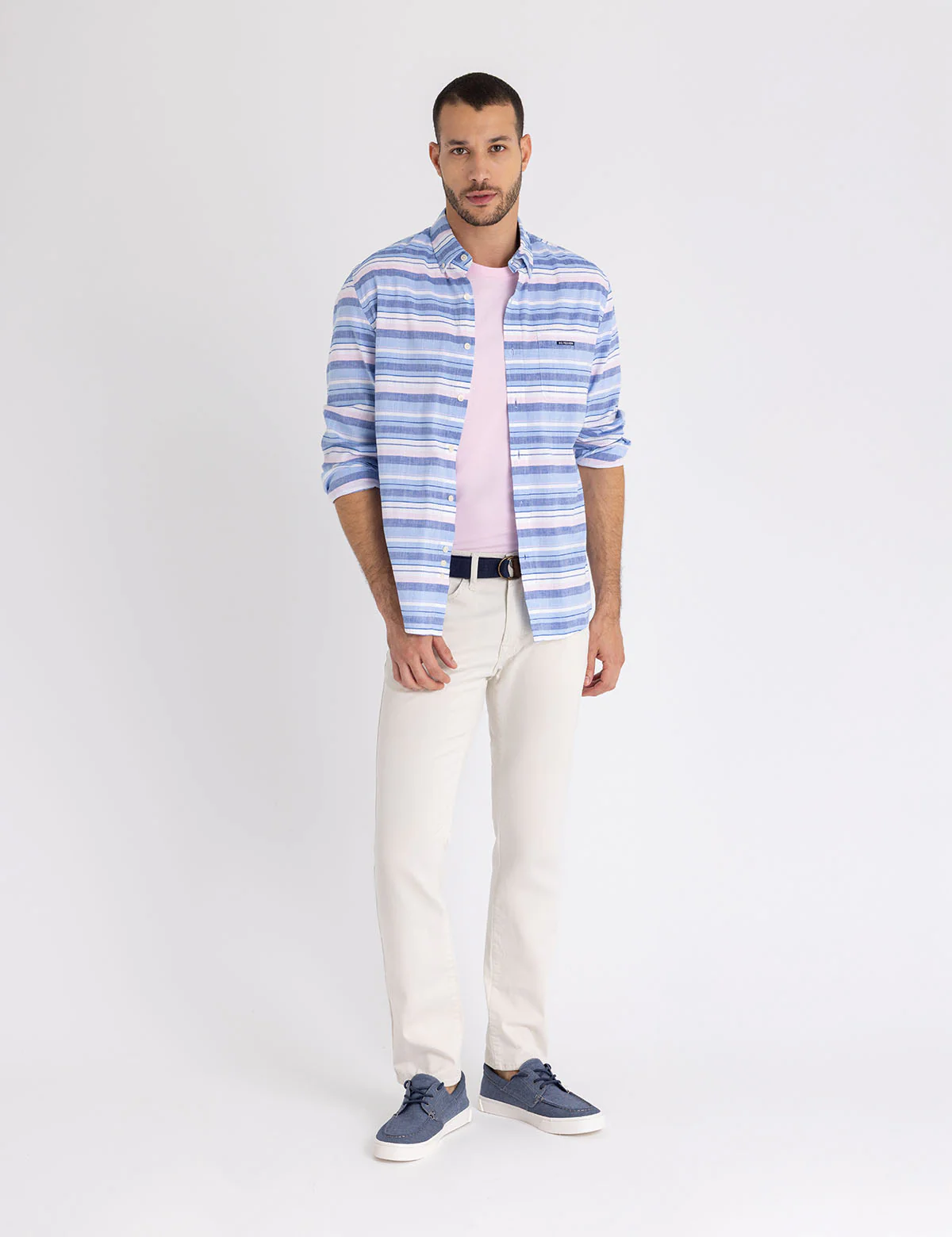 LONG SLEEVE SLUB POPLIN WITH DOBBY SHIRT - Image 5
