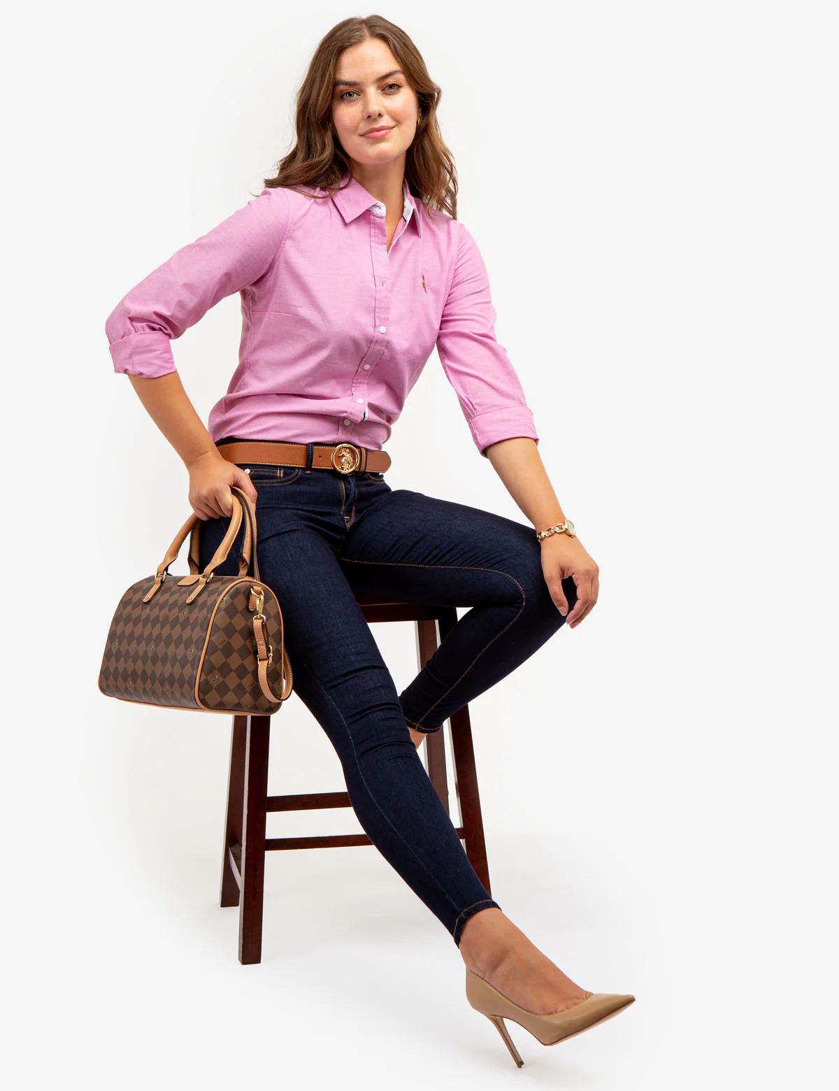 LONG SLEEVE SOLID STRETCH OXFORD SHIRT - Image 14