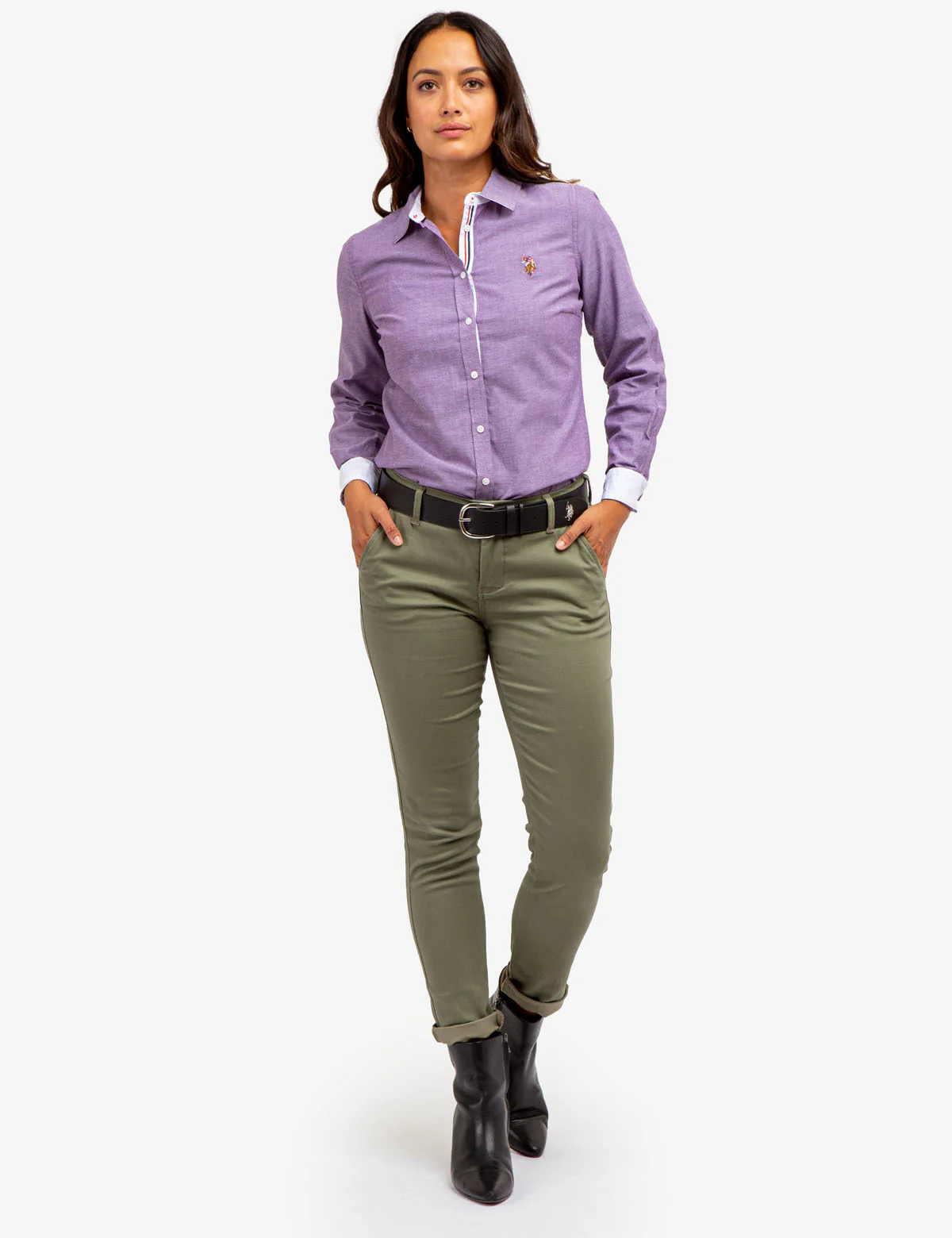 LONG SLEEVE SOLID STRETCH OXFORD SHIRT - Image 16