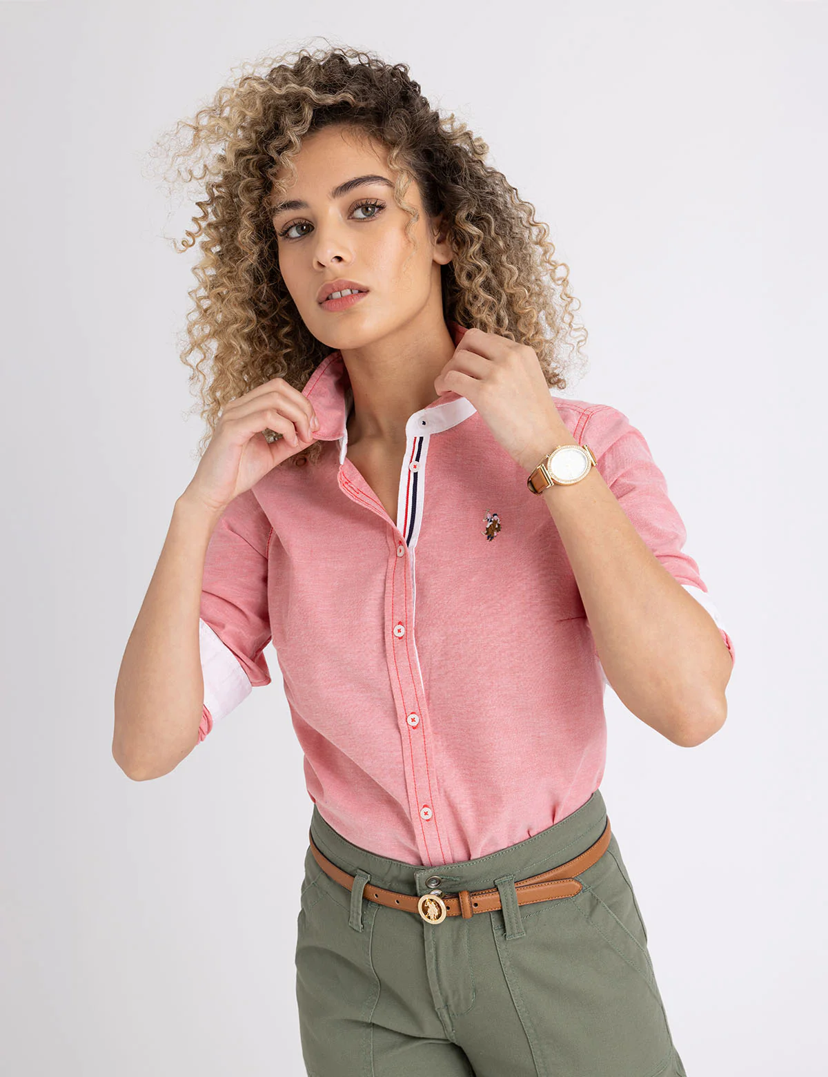 LONG SLEEVE SOLID STRETCH OXFORD SHIRT - Image 12