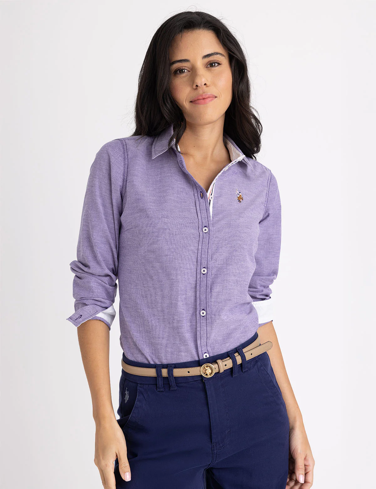 LONG SLEEVE SOLID STRETCH OXFORD SHIRT - Image 18