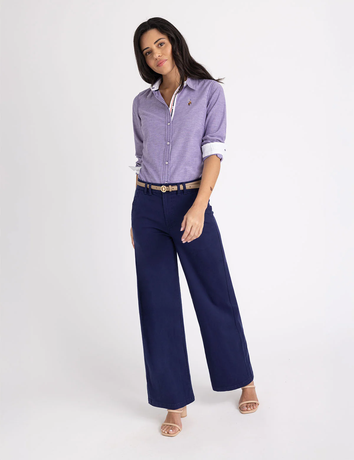 LONG SLEEVE SOLID STRETCH OXFORD SHIRT - Image 19
