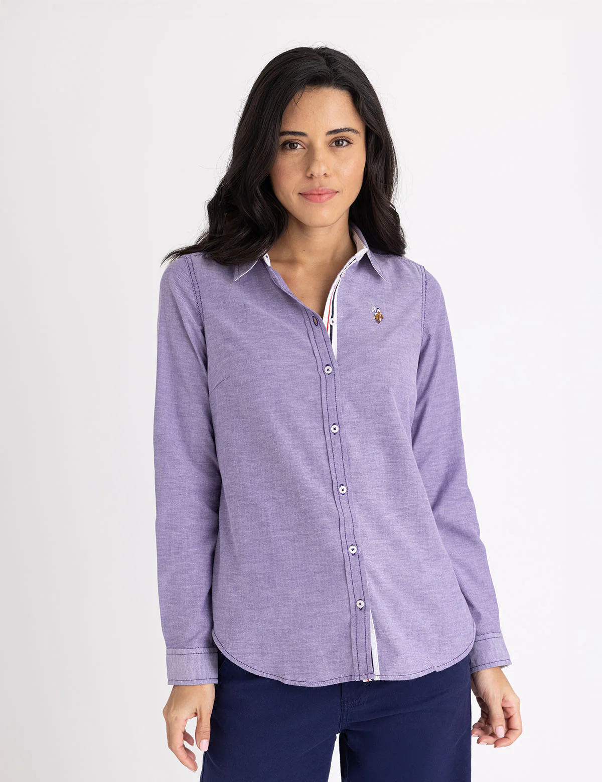 LONG SLEEVE SOLID STRETCH OXFORD SHIRT - Image 20