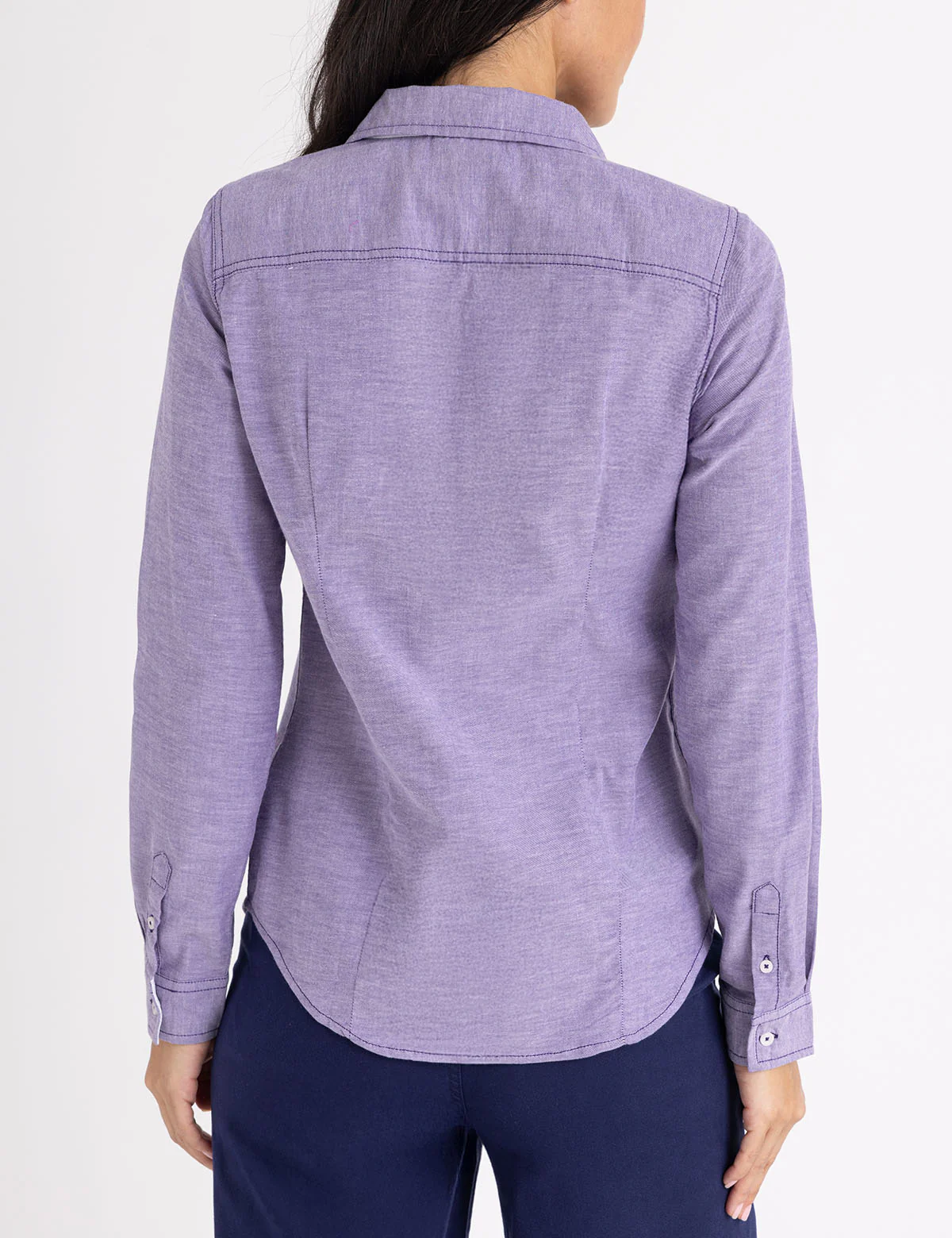 LONG SLEEVE SOLID STRETCH OXFORD SHIRT - Image 22