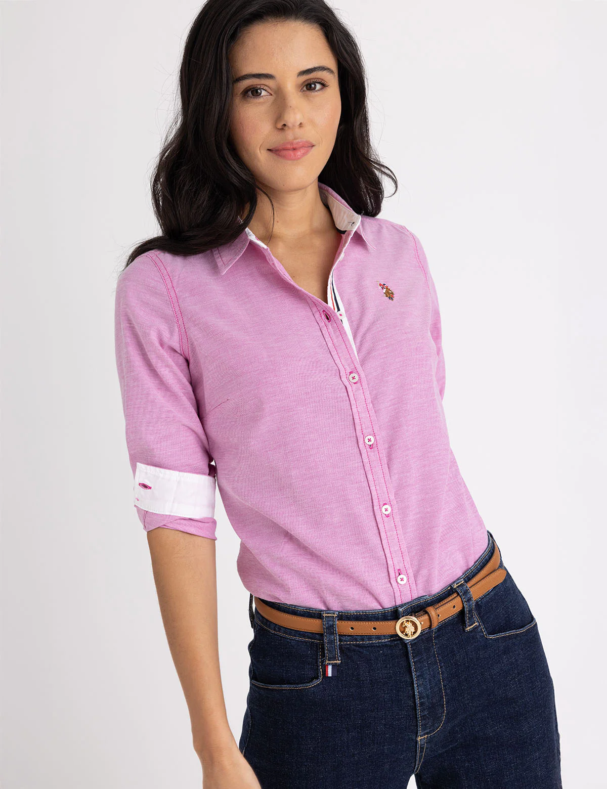 LONG SLEEVE SOLID STRETCH OXFORD SHIRT - Image 3