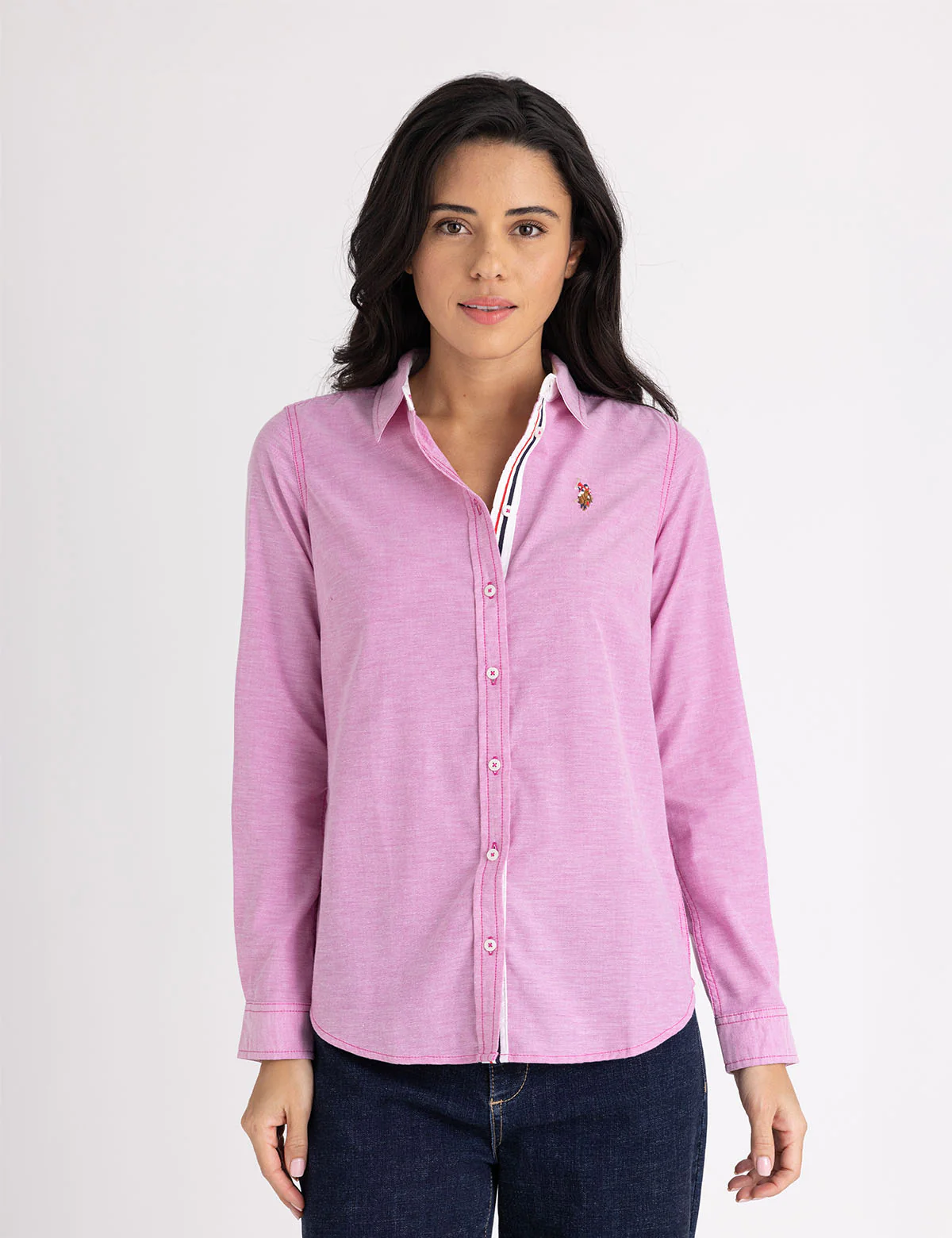 LONG SLEEVE SOLID STRETCH OXFORD SHIRT - Image 4