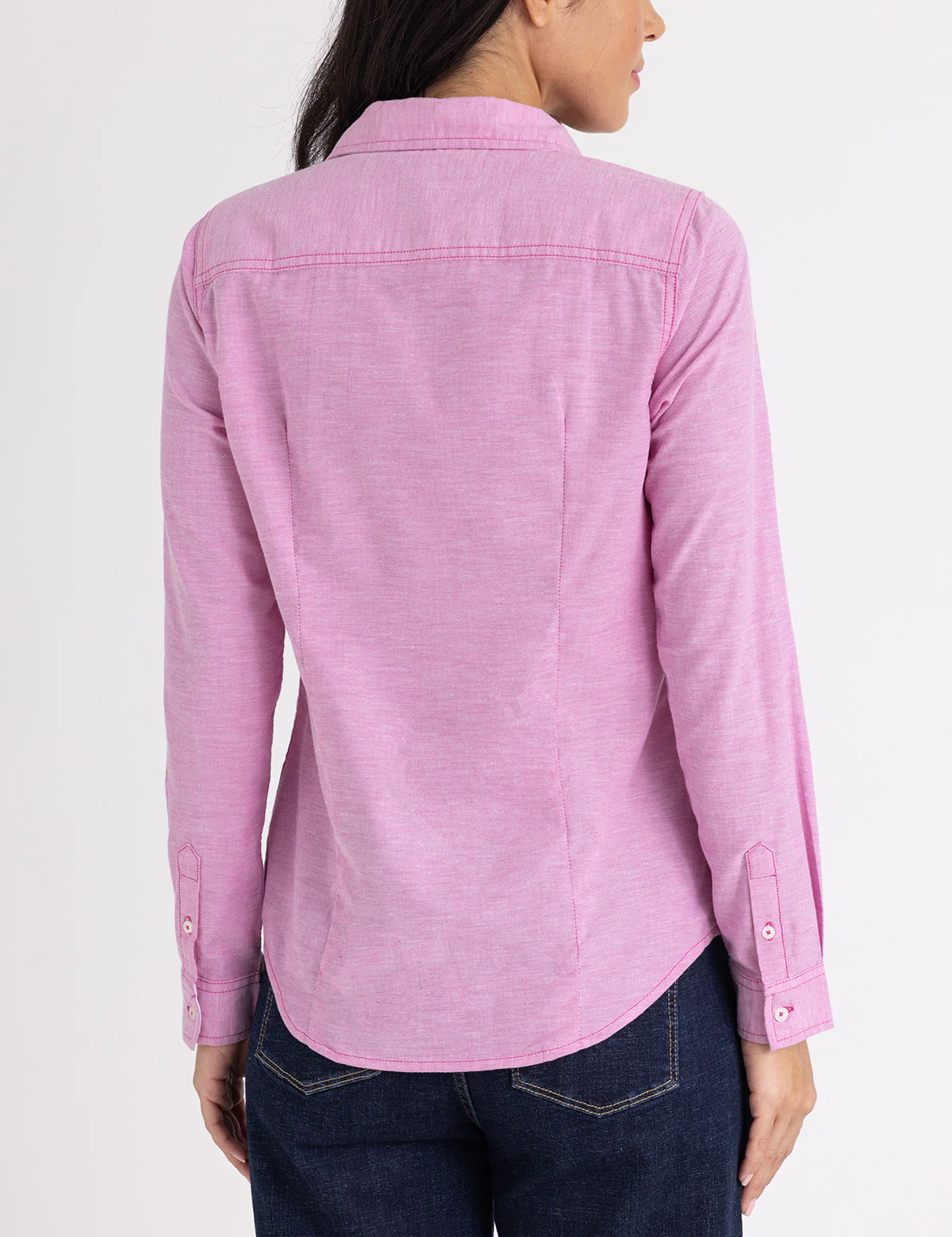 LONG SLEEVE SOLID STRETCH OXFORD SHIRT - Image 6