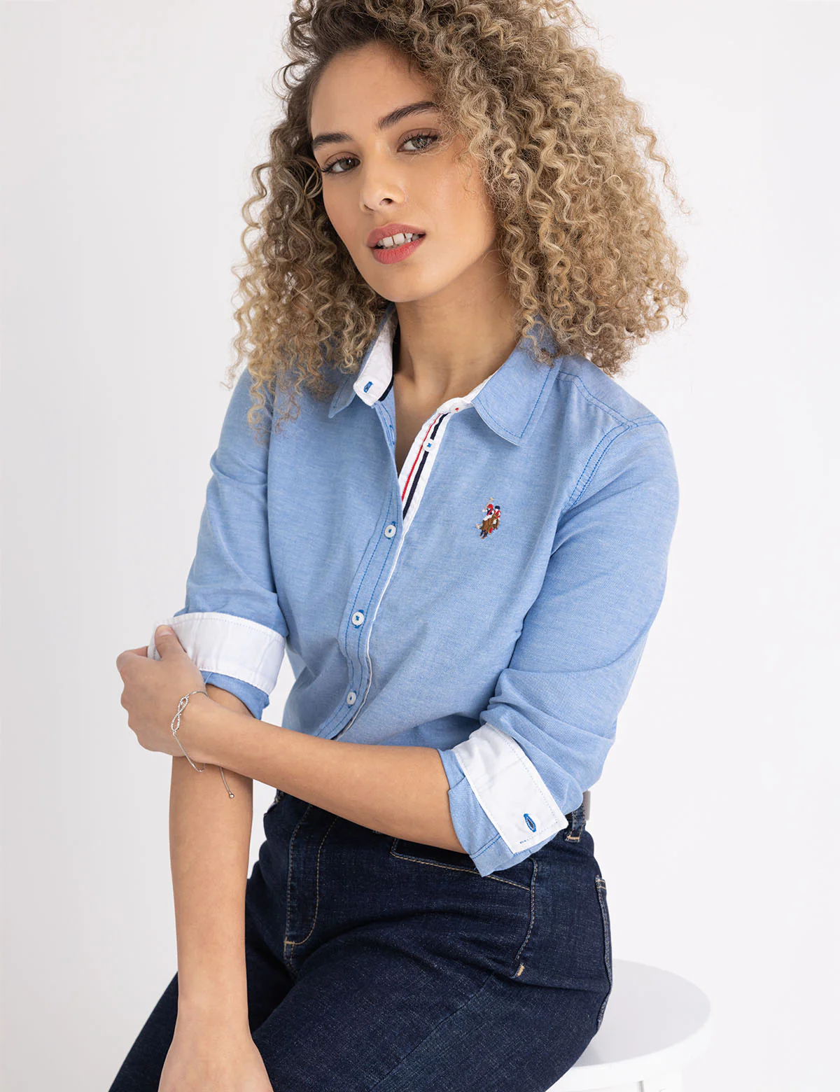 LONG SLEEVE SOLID STRETCH OXFORD SHIRT - Image 7