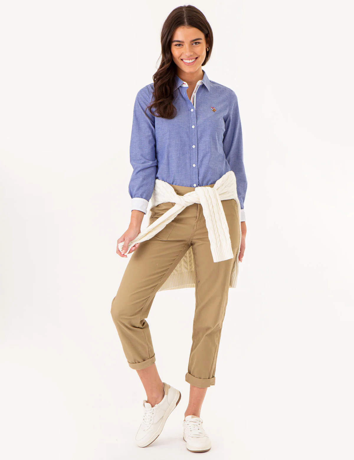 LONG SLEEVE SOLID STRETCH OXFORD SHIRT - Image 20