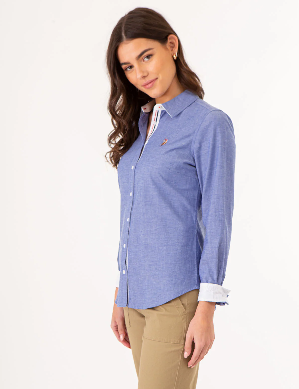 LONG SLEEVE SOLID STRETCH OXFORD SHIRT - Image 21