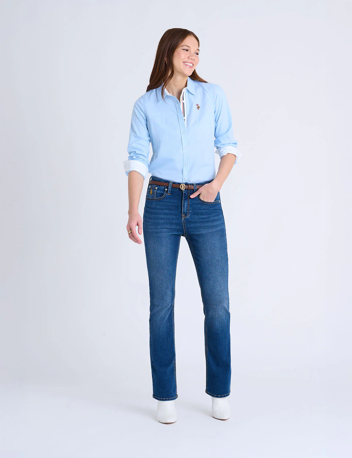 LONG SLEEVE SOLID STRETCH OXFORD SHIRT - Image 14
