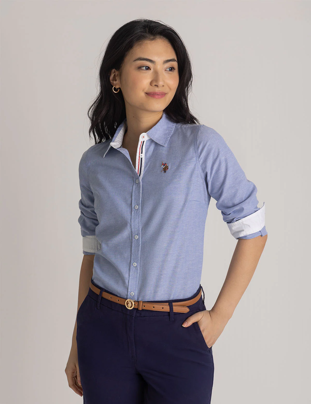 LONG SLEEVE SOLID STRETCH OXFORD SHIRT - Image 6