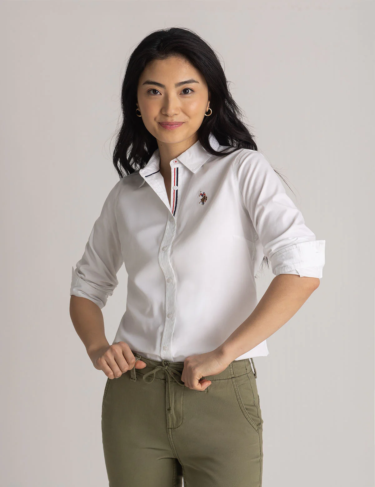LONG SLEEVE SOLID STRETCH OXFORD SHIRT - Image 6