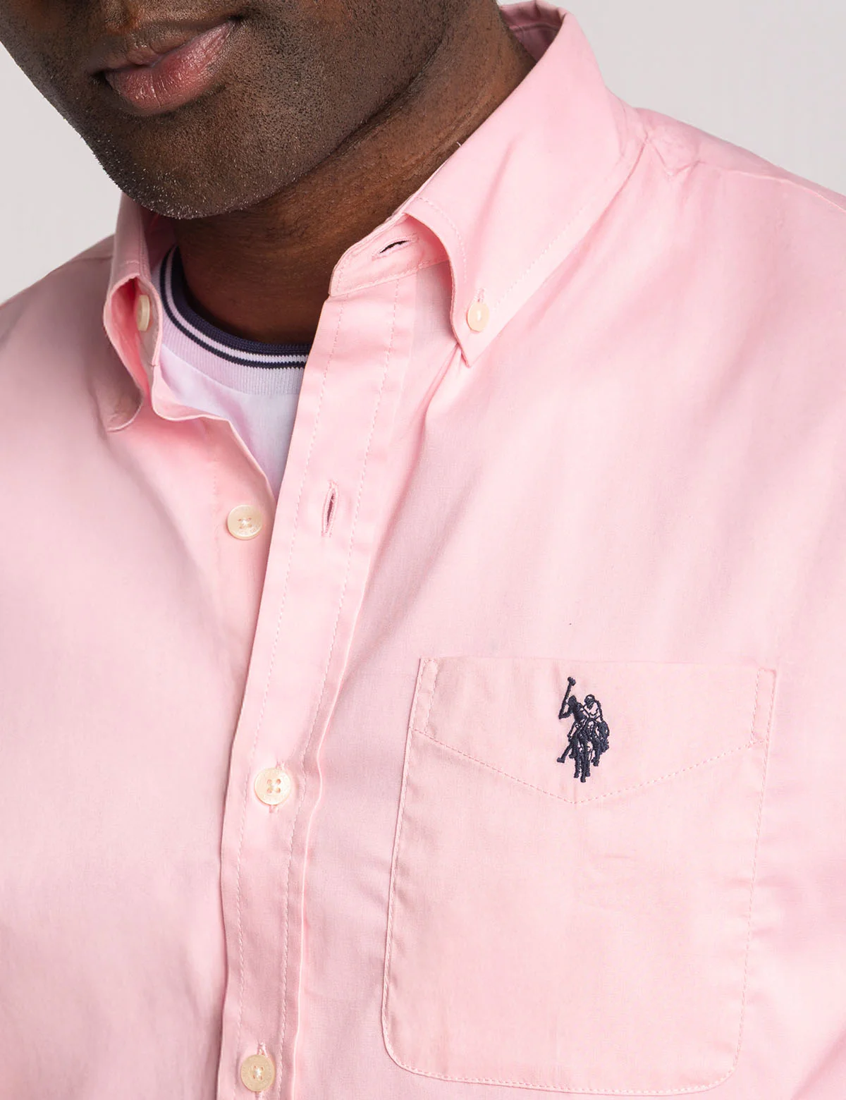 SOLID STRETCH POPLIN LONG SLEEVE SHIRT - Image 2