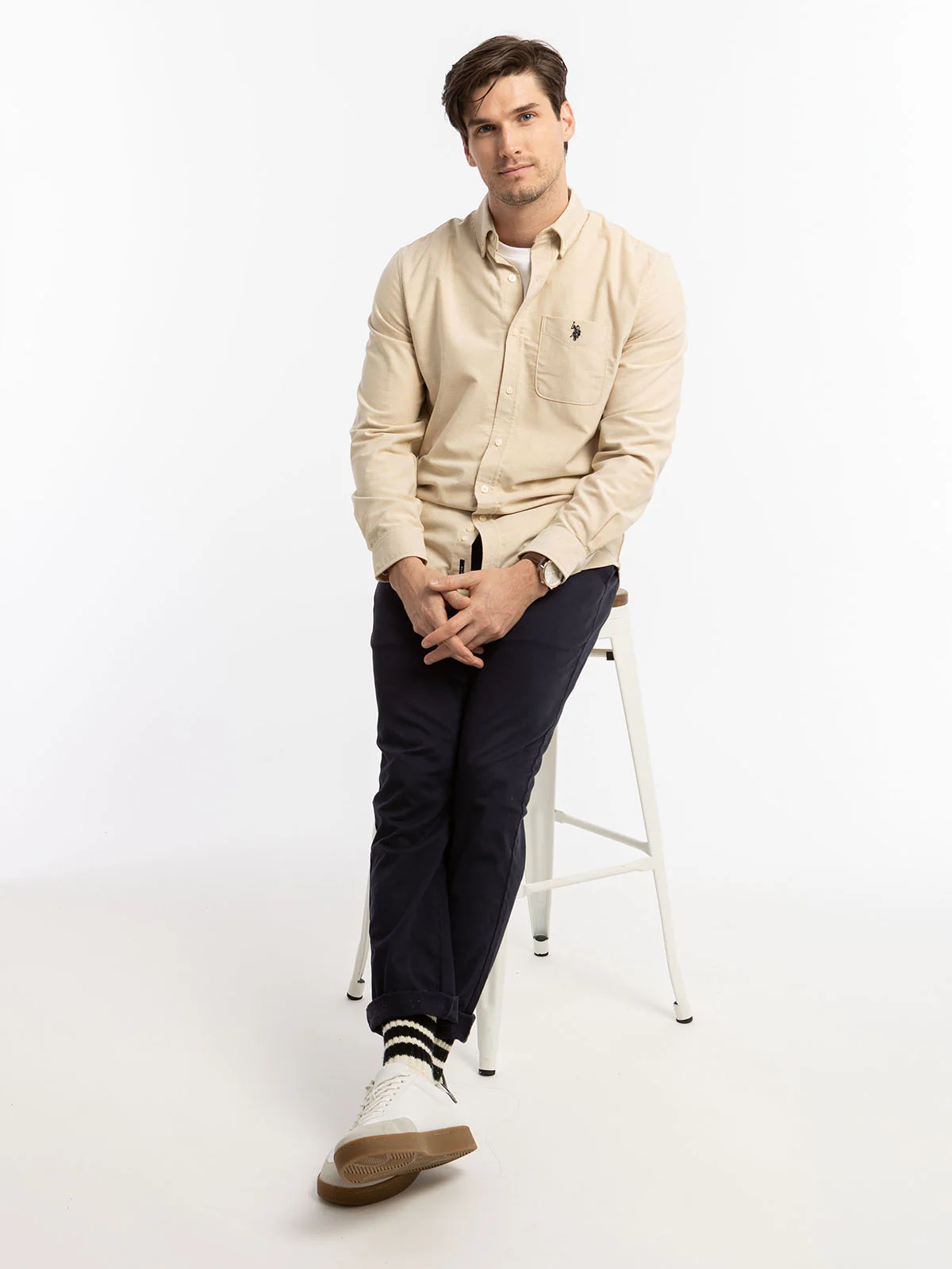 LONG SLEEVE STRETCH OXFORD SHIRT - Image 4