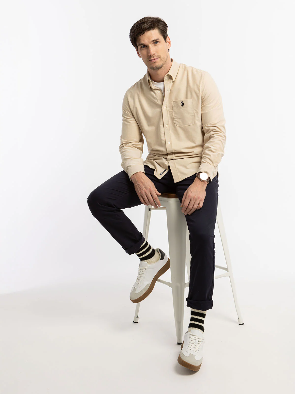 LONG SLEEVE STRETCH OXFORD SHIRT - Image 5