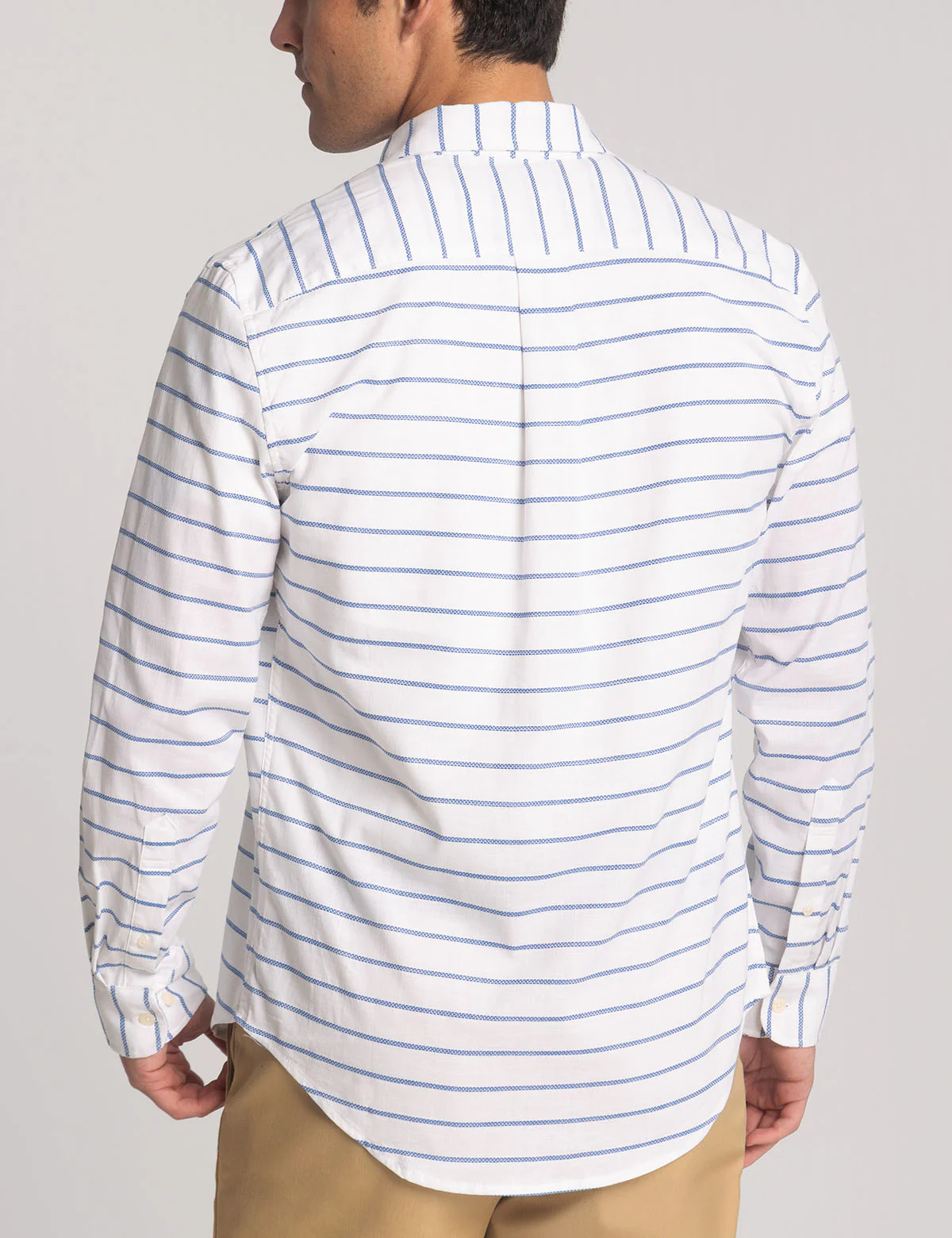 LONG SLEEVE STRETCH SLUB POPLIN SHIRT - Image 4